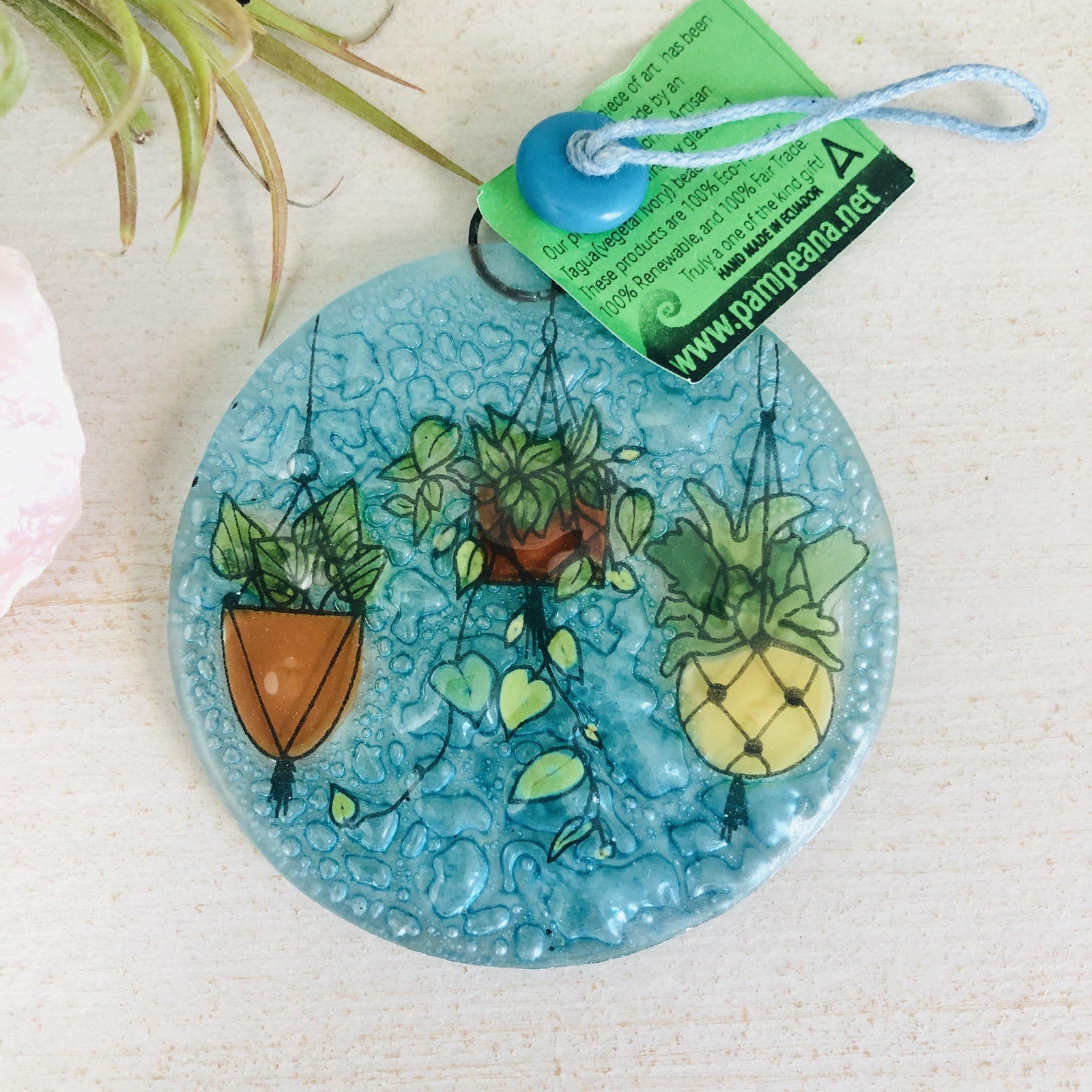 Fair Trade Ornament 154 Plant Life Luke Adams Glass Blowing Studio 