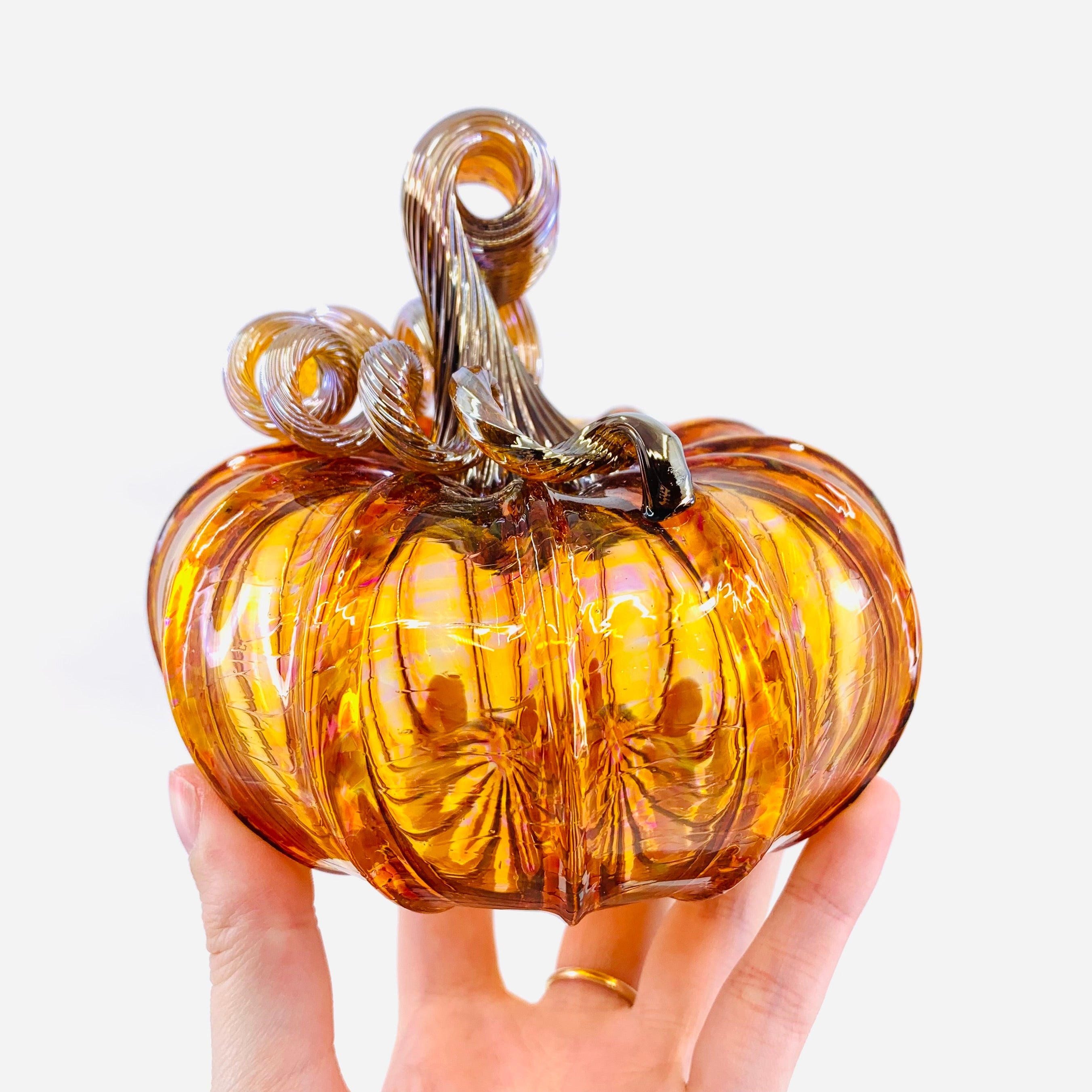 Harvest Pumpkin - Luke Adams Glass Blowing Studio