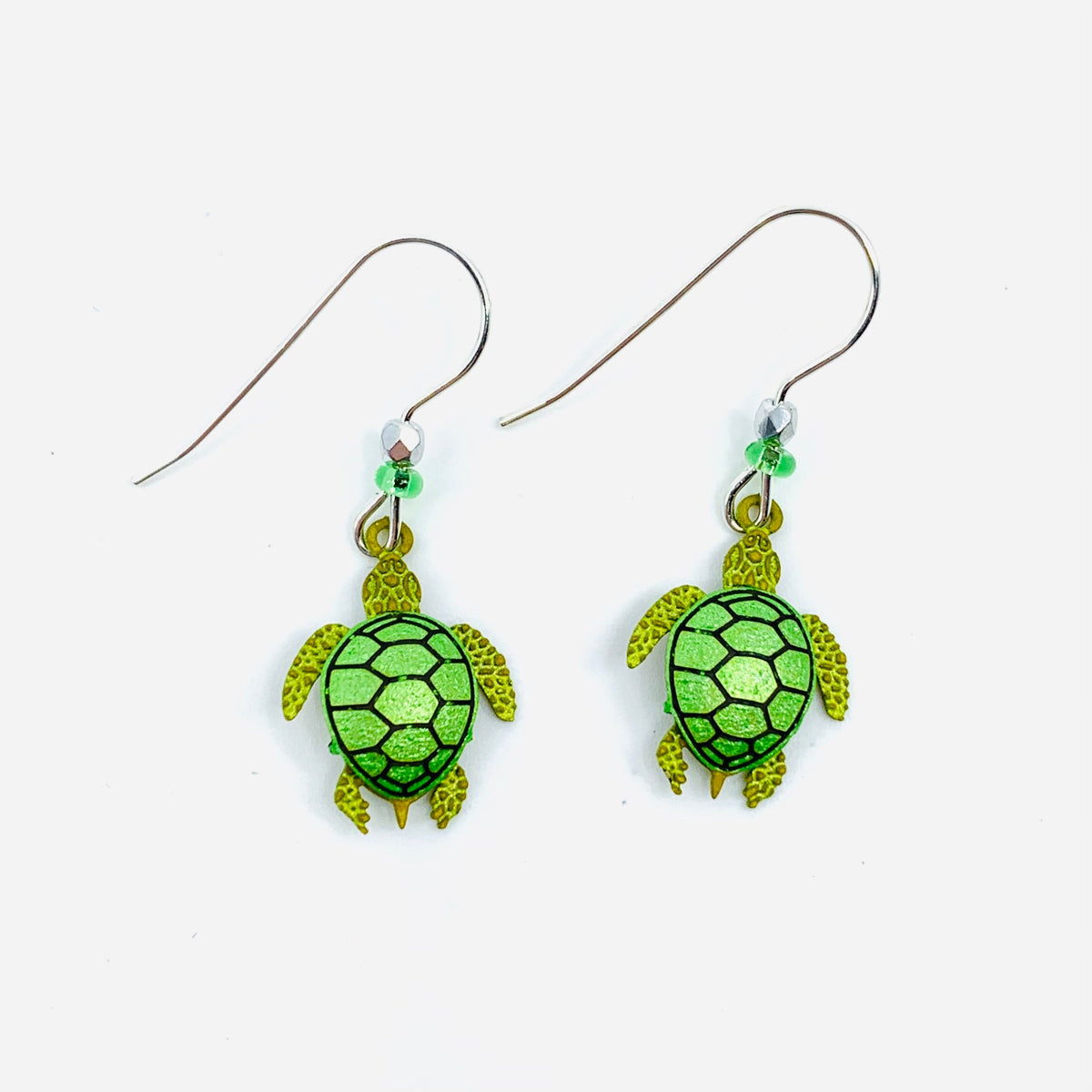 Tiny Whimsical Earrings, Turtles Sienna Sky 