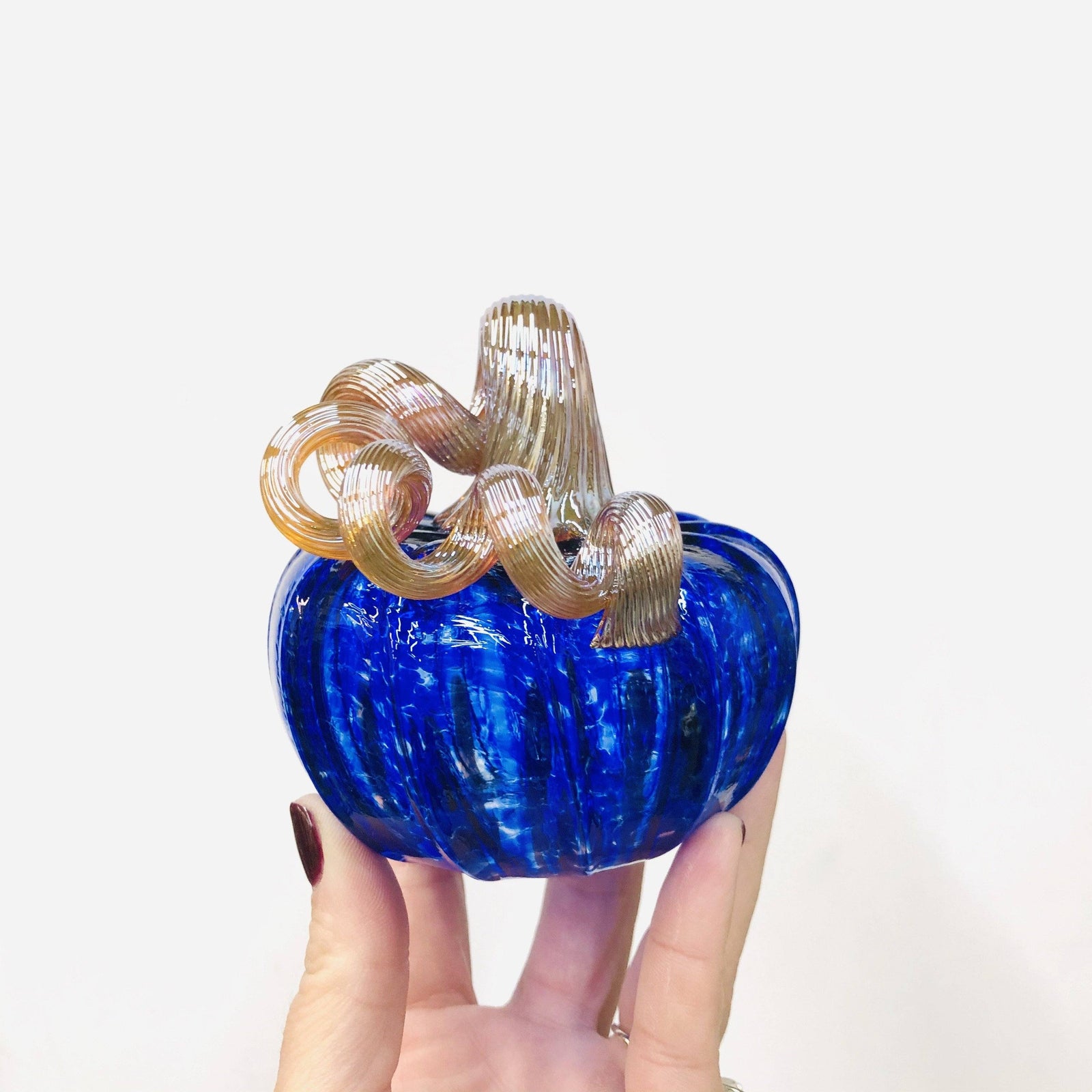 September Birthstone Pumpkin Luke Adams Glass Blowing Studio 