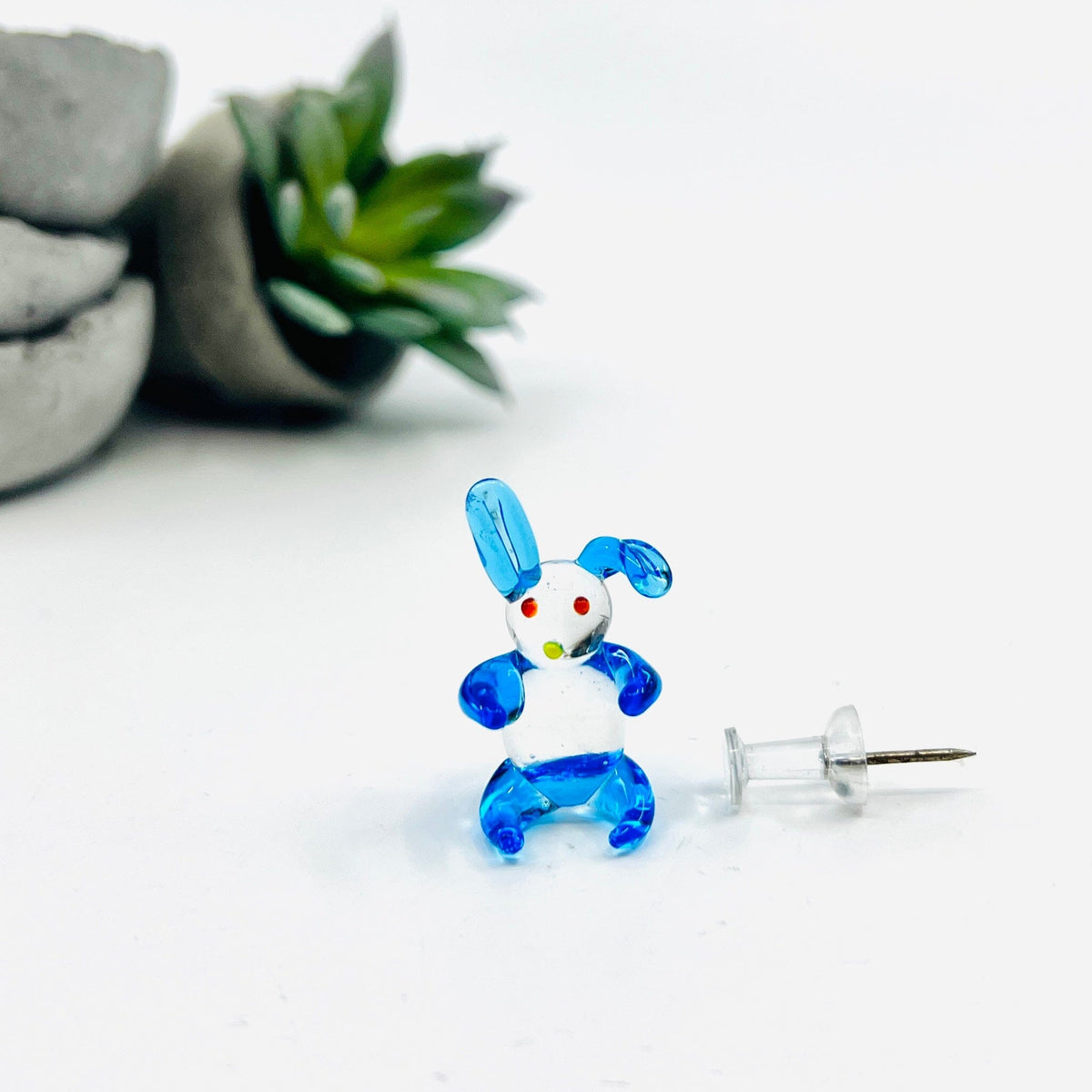 Tiny Animal 7 Blue Bunny Miniature - 