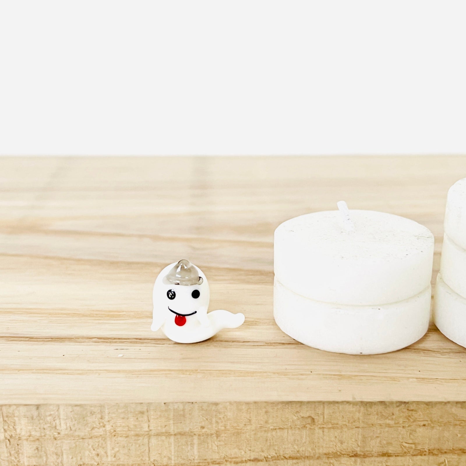 Tiny Halloweenie Gray Hat Ghost Miniature Alex 