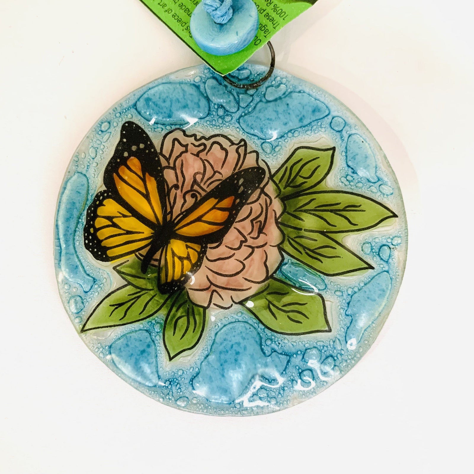 Fair Trade Ornament 172 Monarch Over Carnation Ornament Pam Peana 