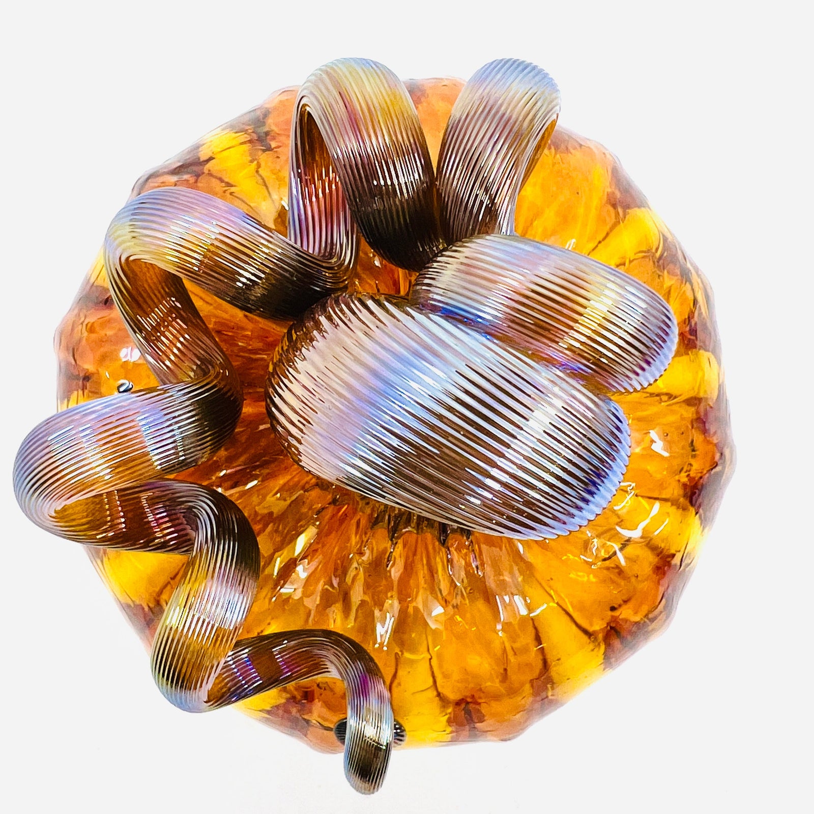 Mini Pumpkin, Citrine Pumpkin Luke Adams Glass Blowing Studio 