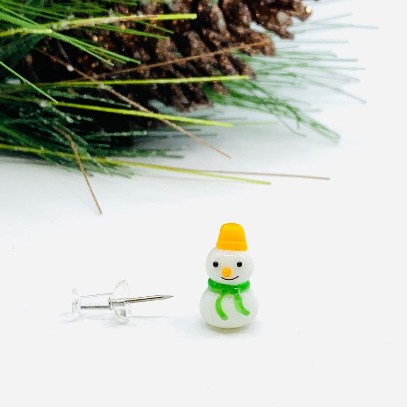 Tiny Christmas Figurine 8 Snowman Miniature - 