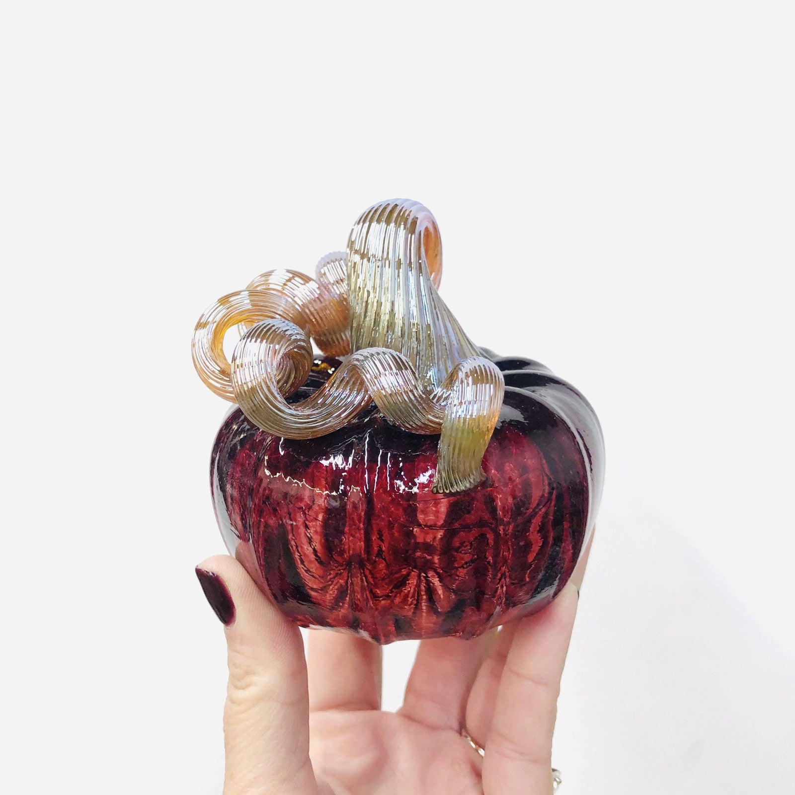 January Birthstone Pumpkin Luke Adams Glass Blowing Studio 