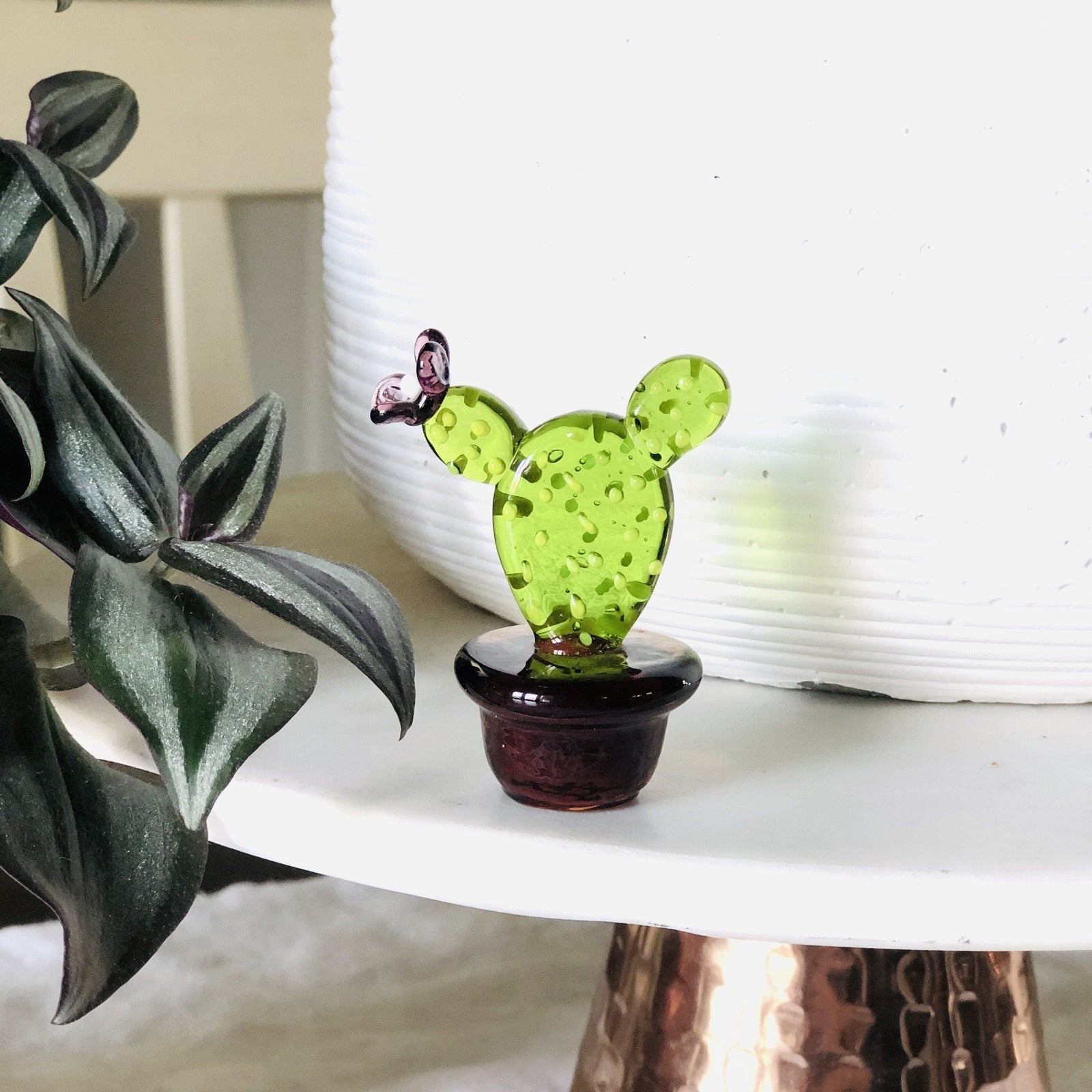 Glass Cactus Mickey Mouse Luke Adams Glass Blowing Studio 