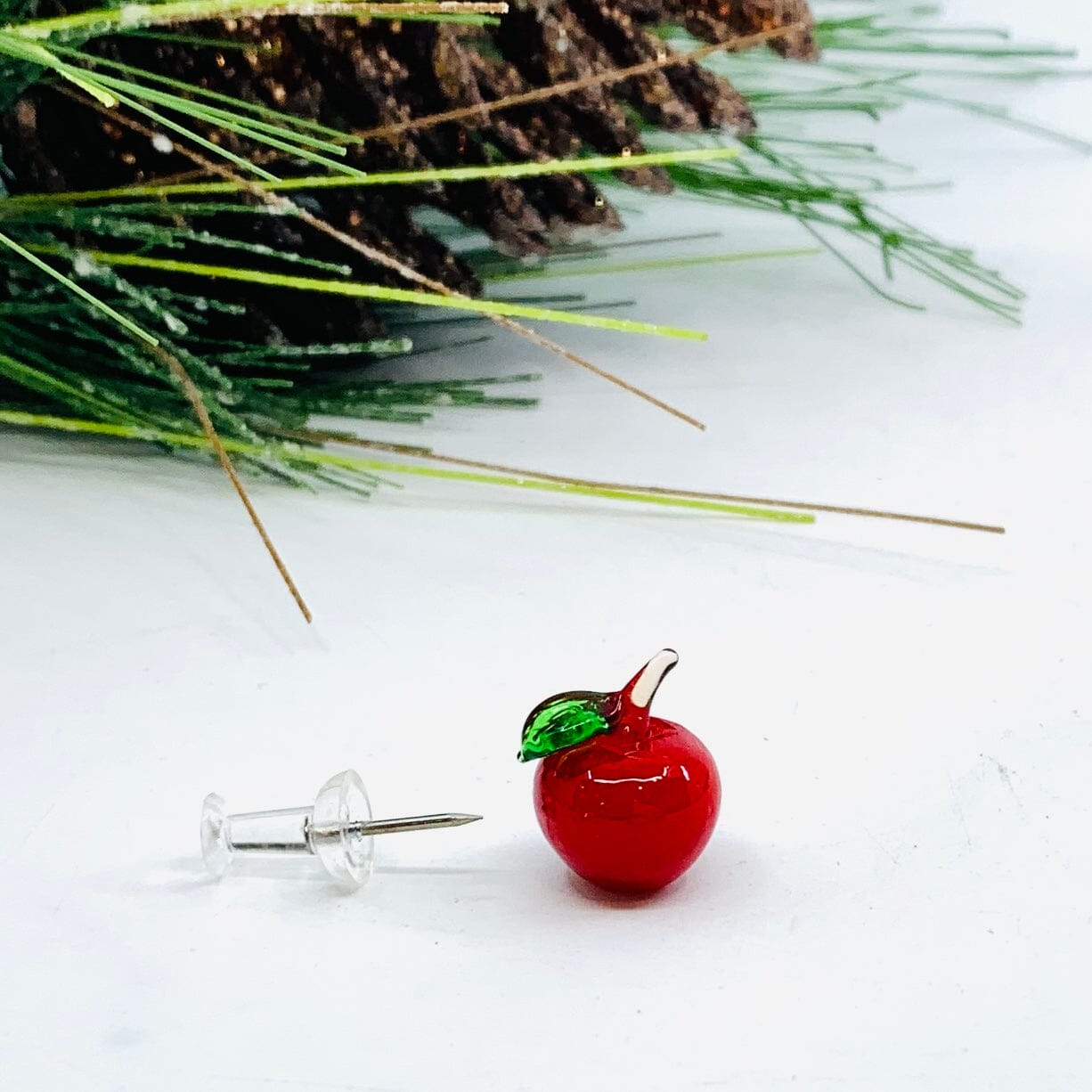 Tiny Christmas Figurine 32 Apple Miniature - 