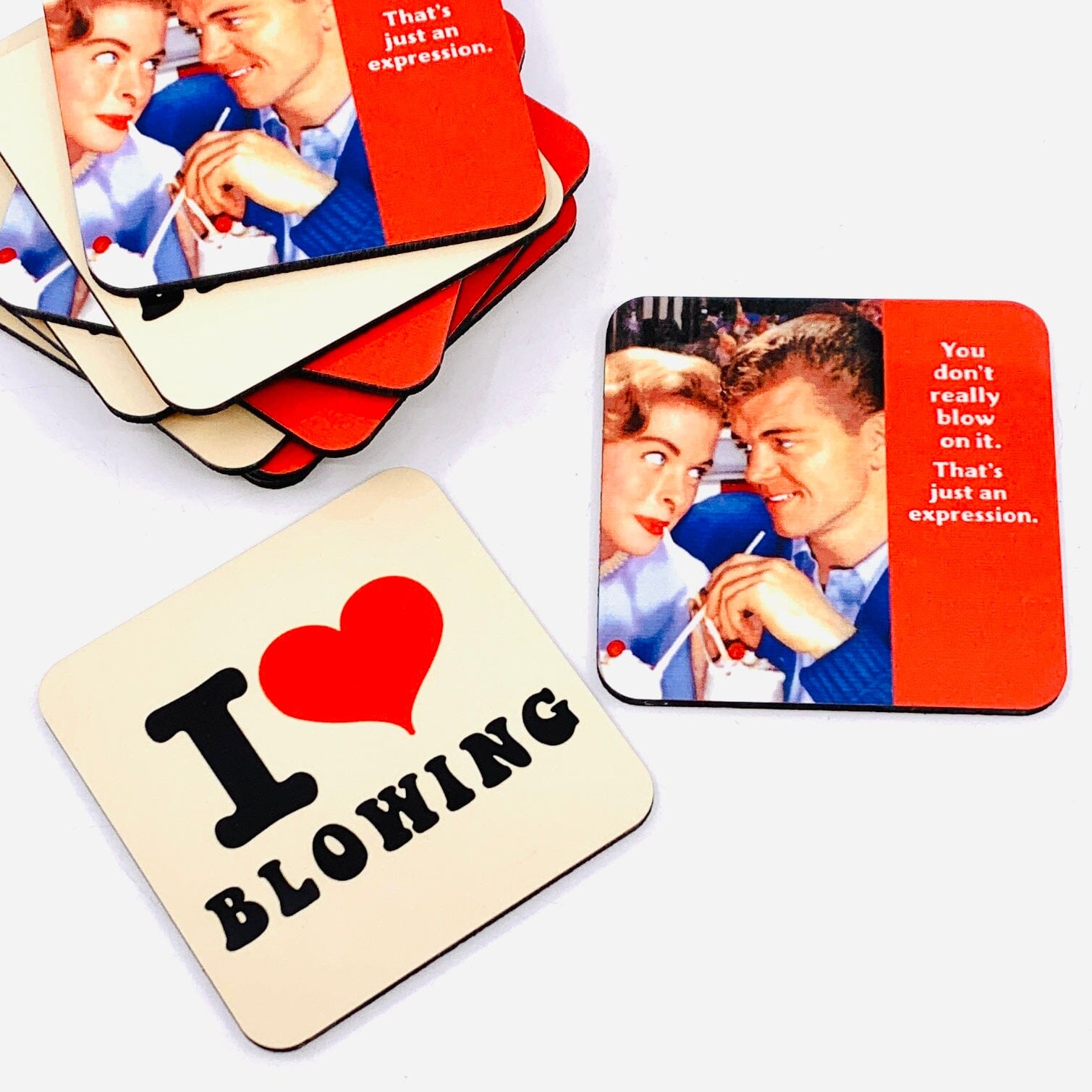 "I Love Blowing" Coasters Decor - 