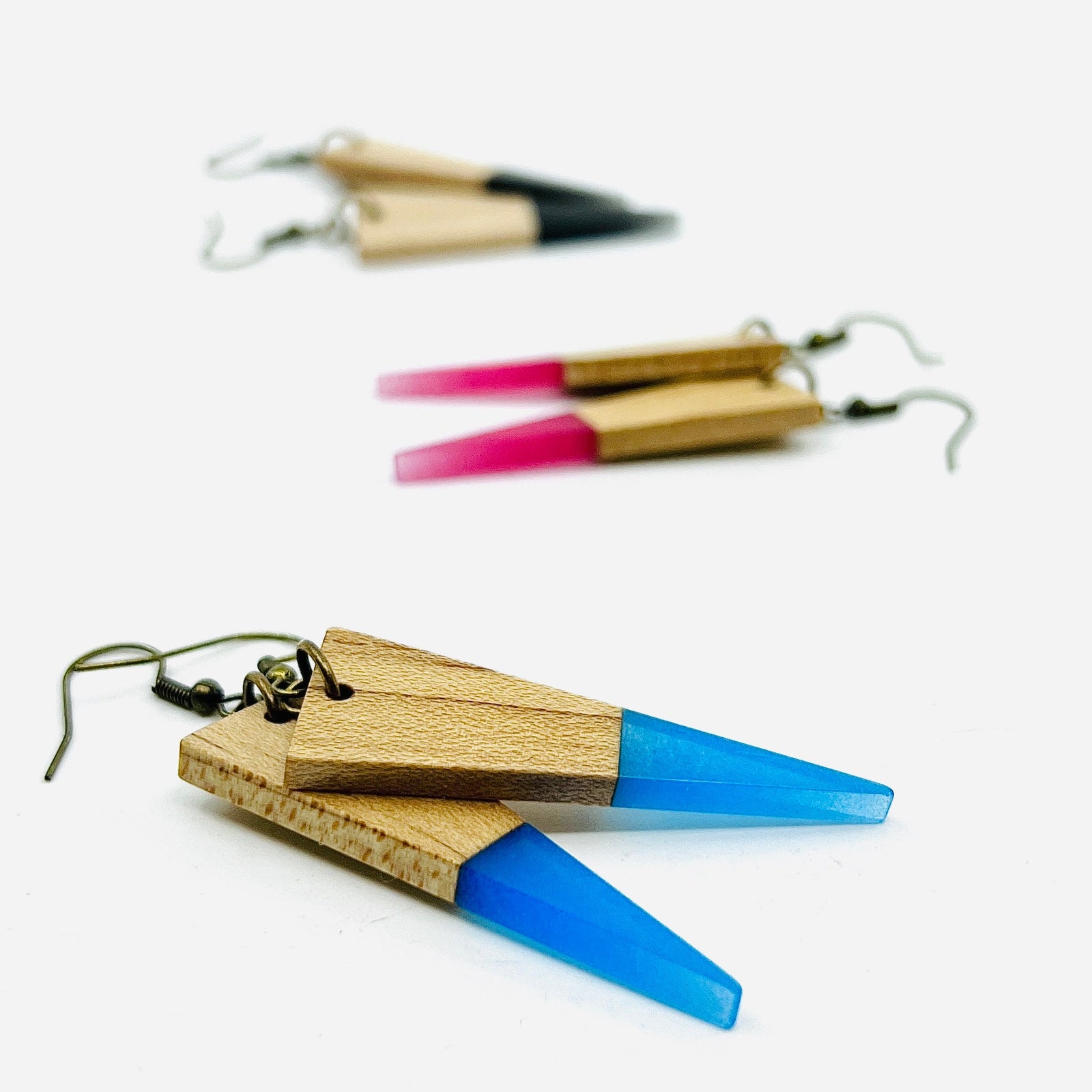 Creamsicle Wooden Earrings Second Nature Jewelry 