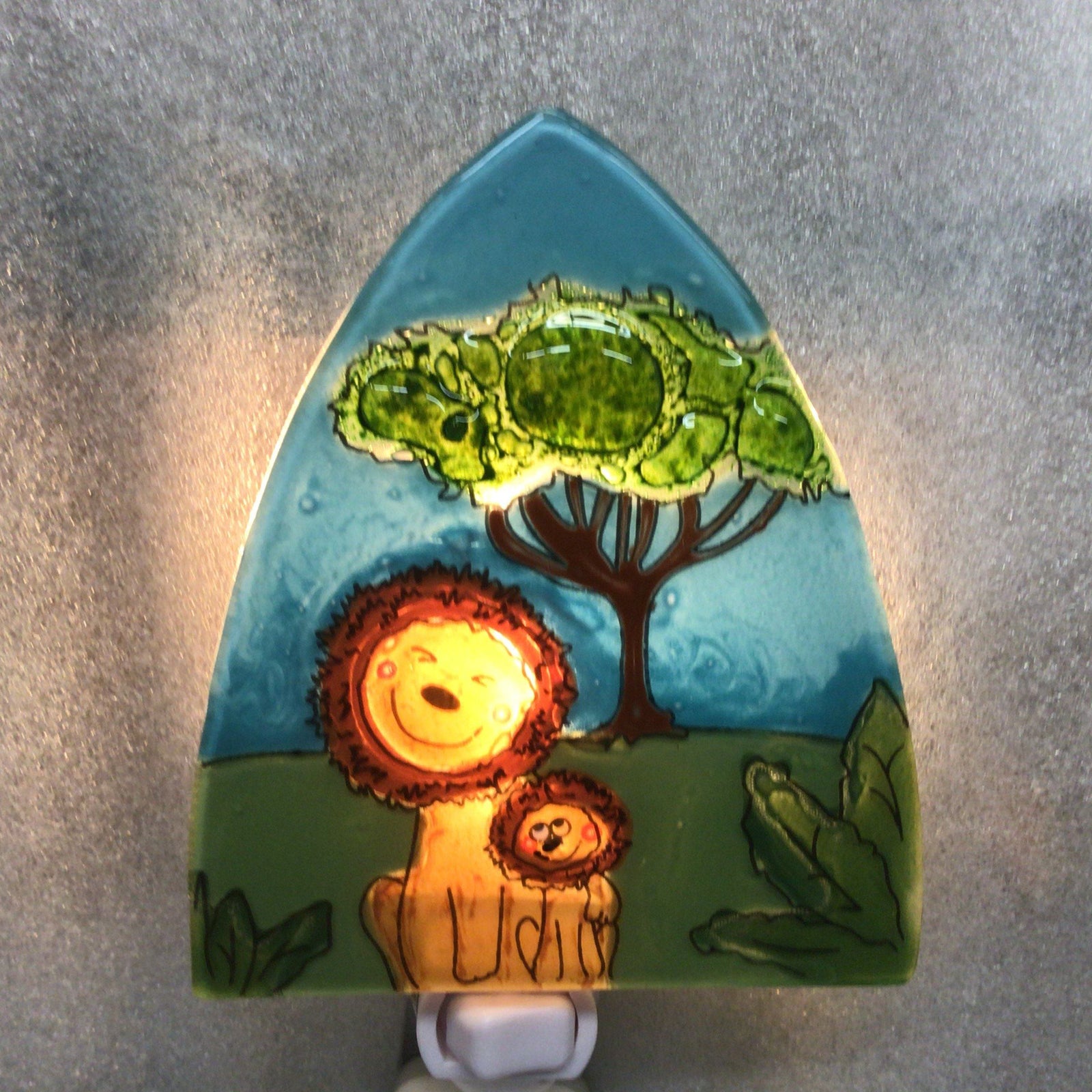 Fair Trade 7 Nightlight Cute Lions Luke Adams Glass Blowing Studio 