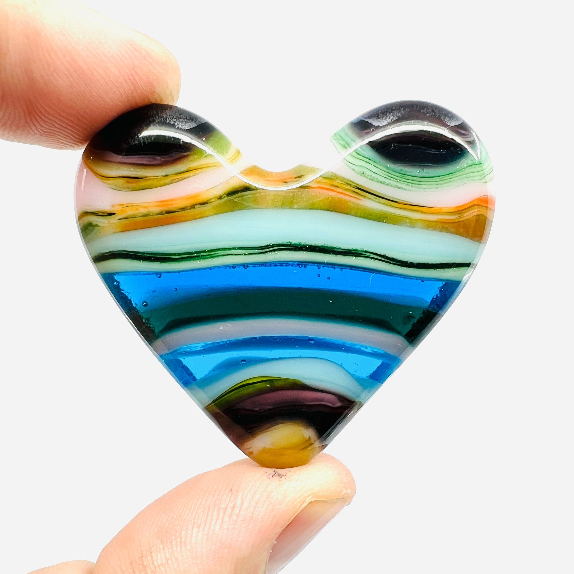 Fused Pocket Heart 278 Miniature Glimmer Glass Gifts 