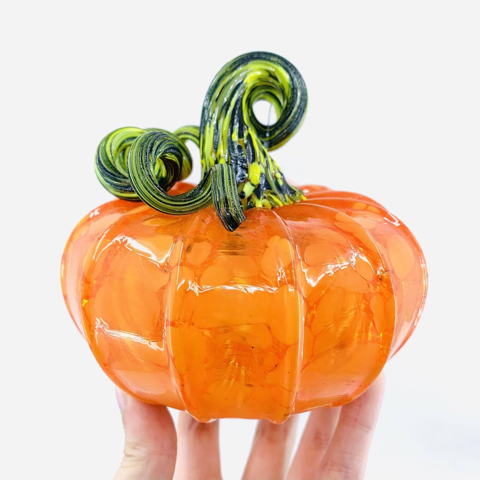 Brilliant Yellow Pumpkin Pumpkins Luke Adams Glass Blowing Studio 