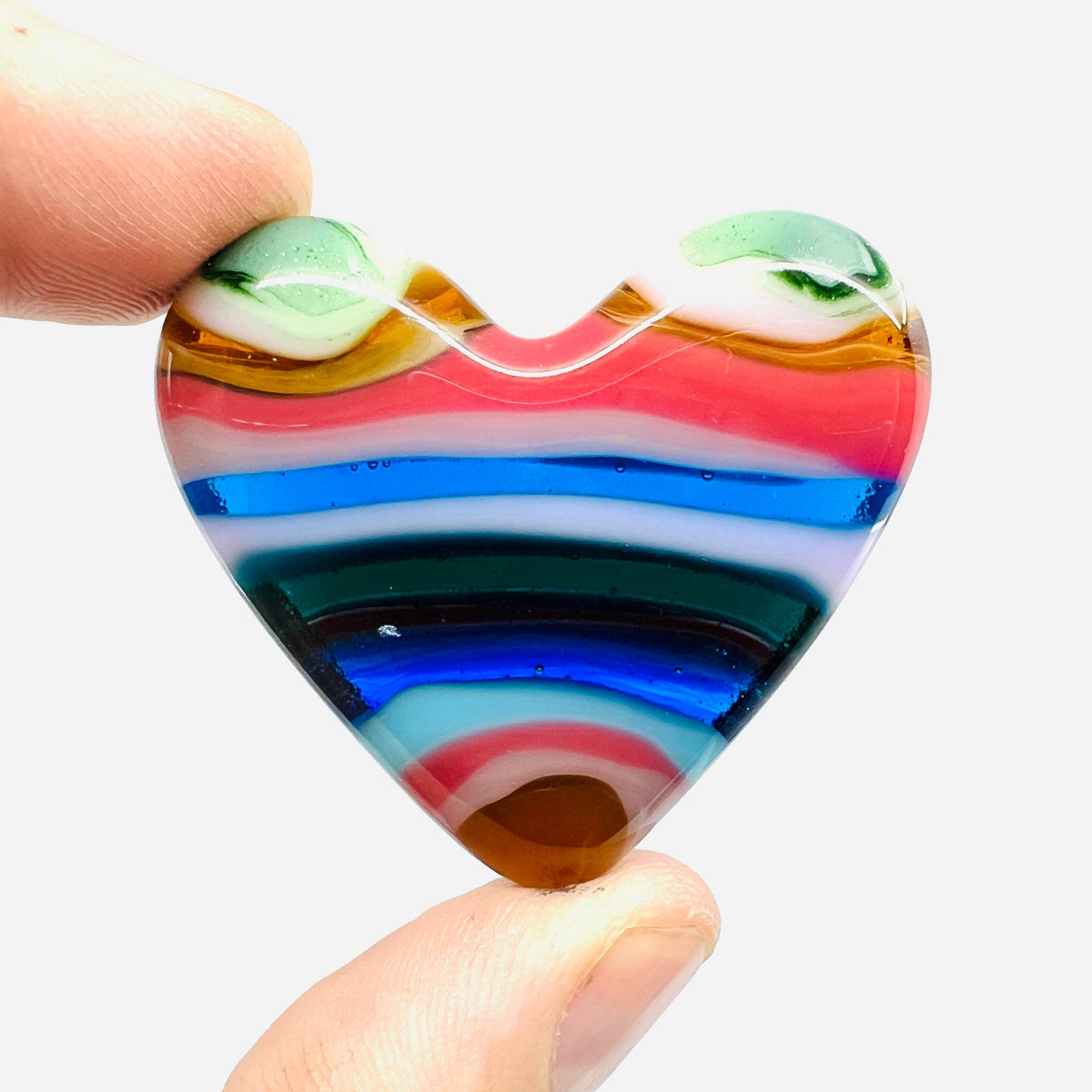 Fused Pocket Heart 203 Miniature Glimmer Glass Gifts 