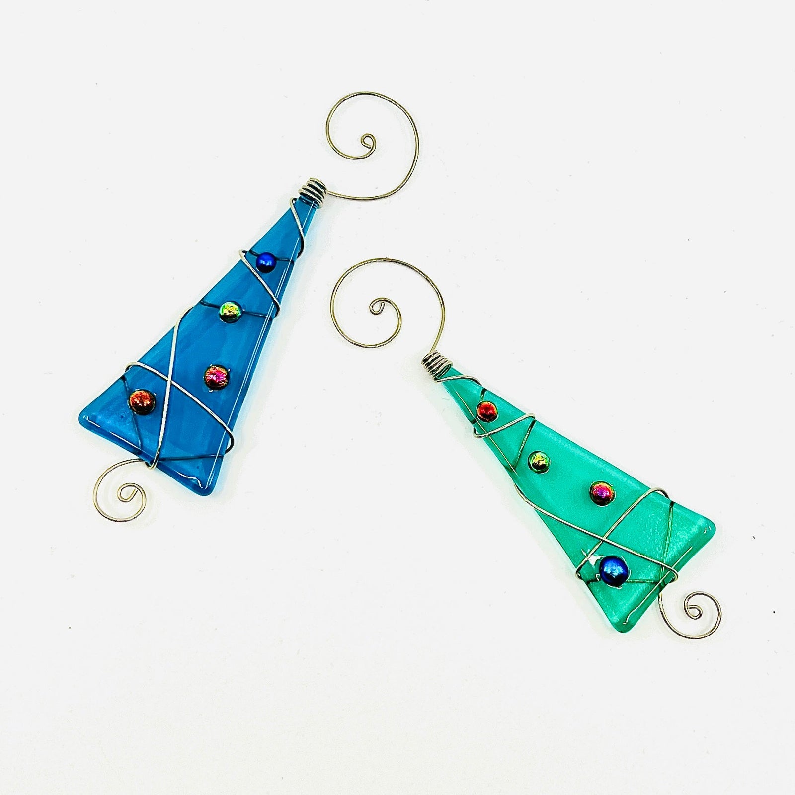 Whimsical Fused Glass Tree Ornament Haywire Art 