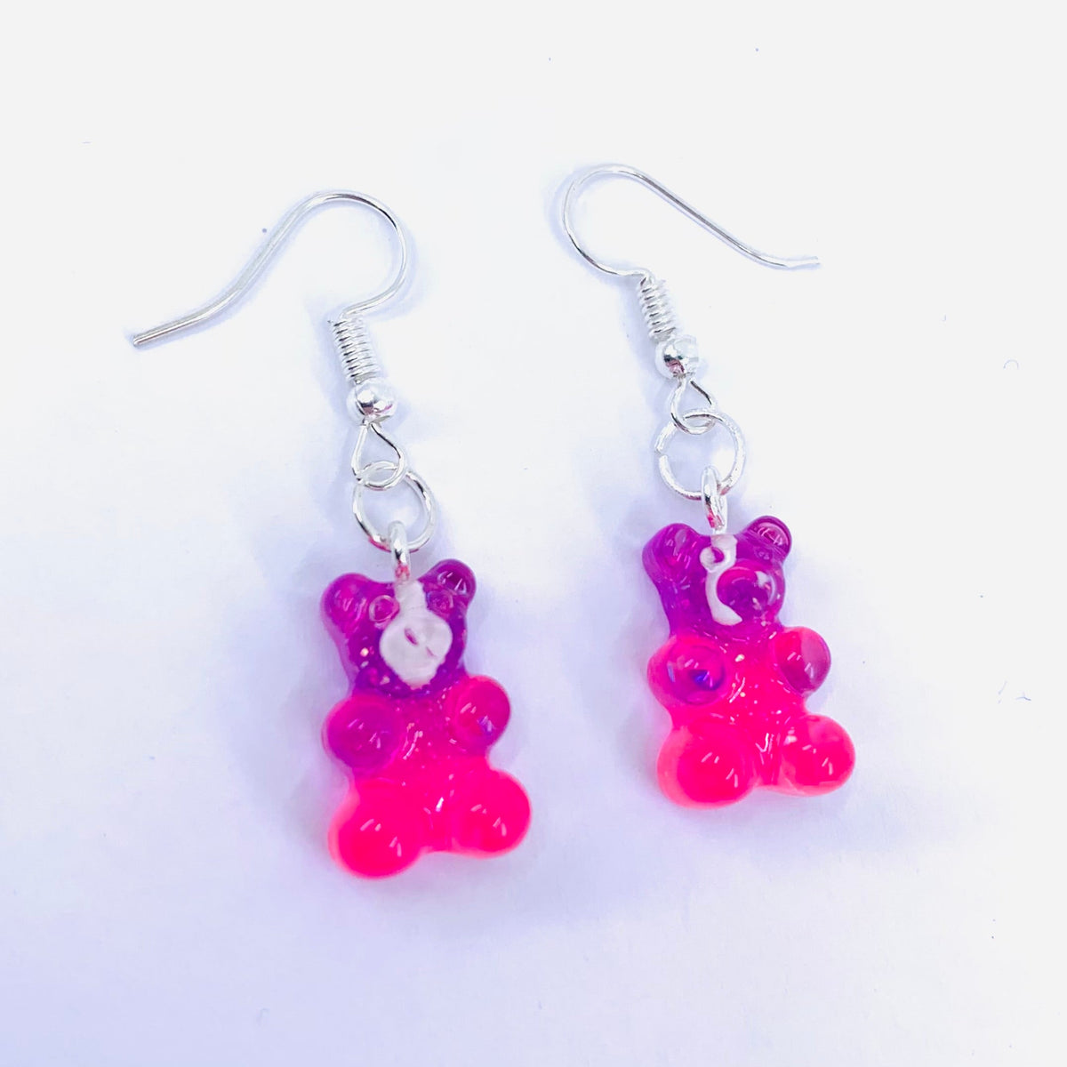 Gummy Bear Earrings Jewelry - Pink Violet 