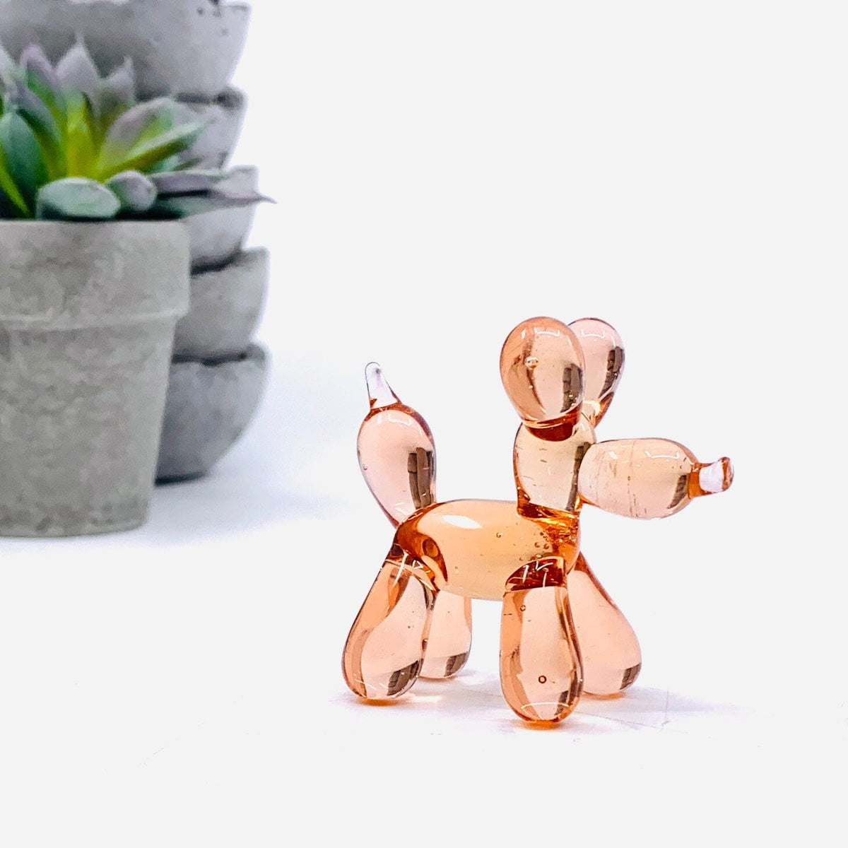 Balloon Dog Figurines Miniature - Peach 