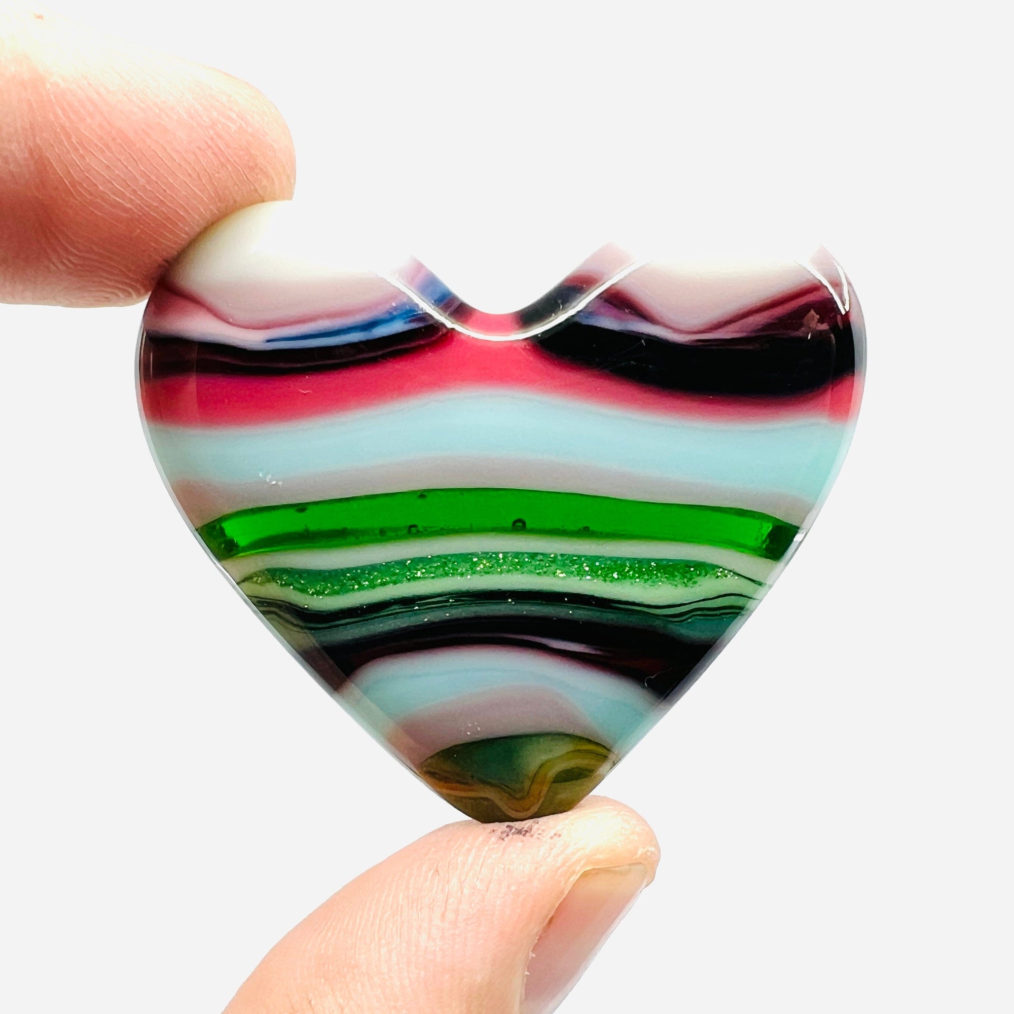 Fused Pocket Heart 207 Miniature Glimmer Glass Gifts 