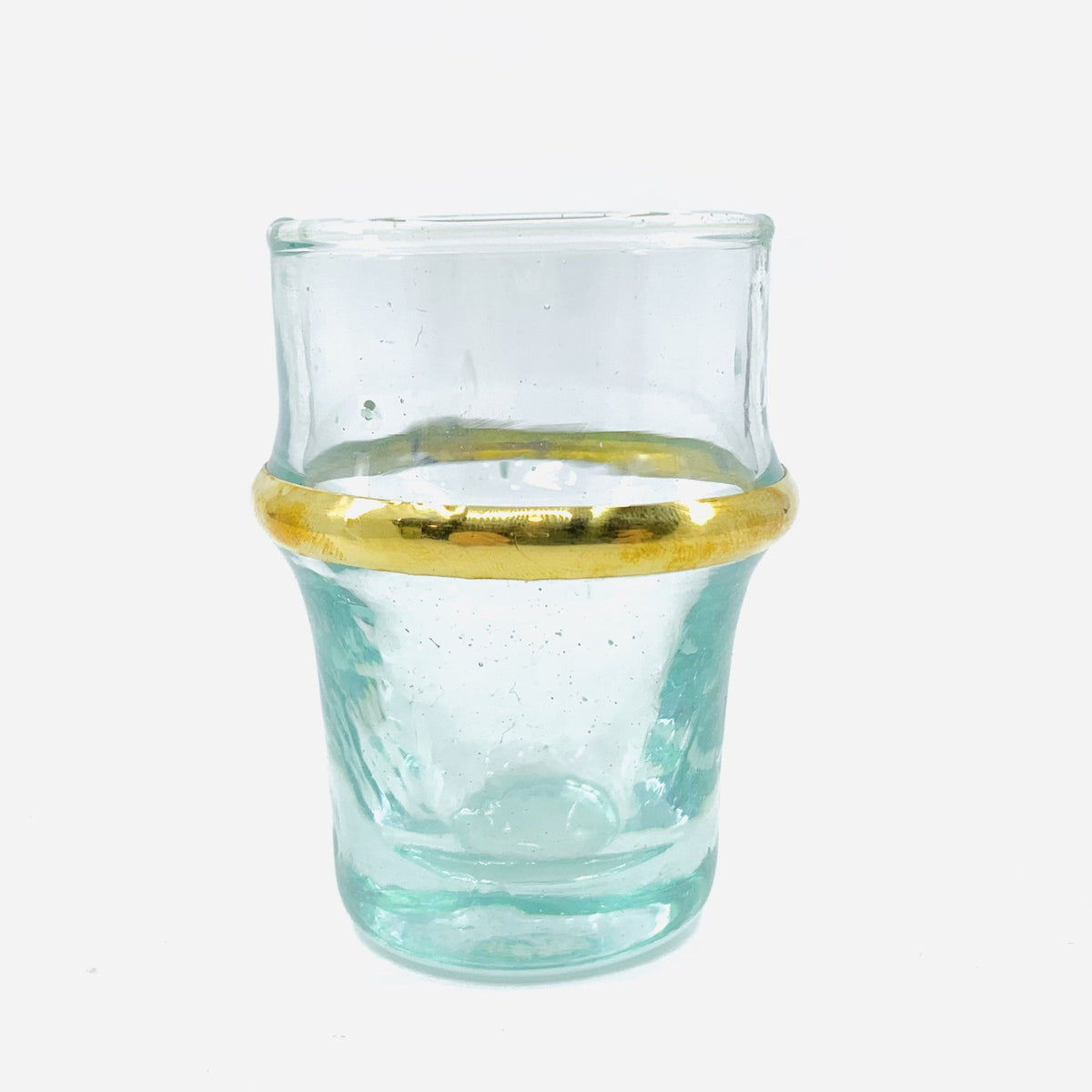 Moroccan Glass, Gold Ring Kiss That Frog Small Espresso 