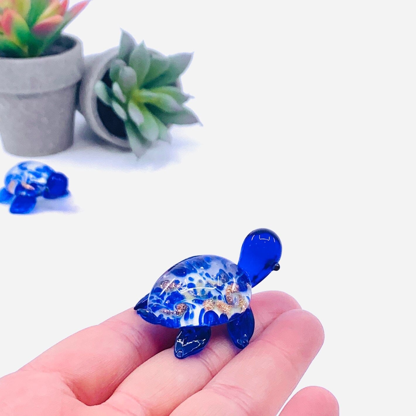 Tiny Animal Blue Glitter Turtle 234 Decor Chesapeake Bay 