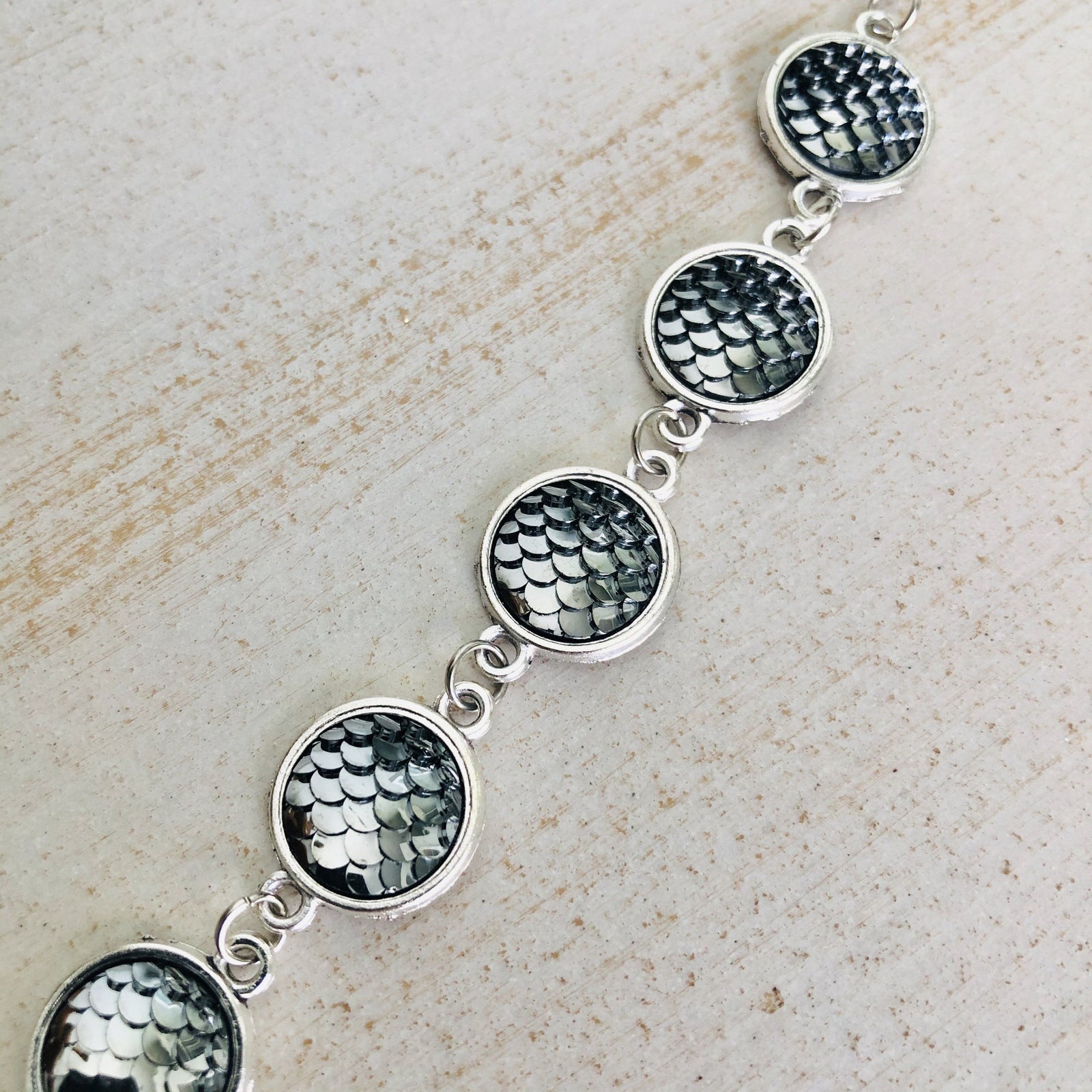 Mermaid Tail Multi Bead Bracelet Jewelry Luke Adams Glass Blowing Studio Mirror 