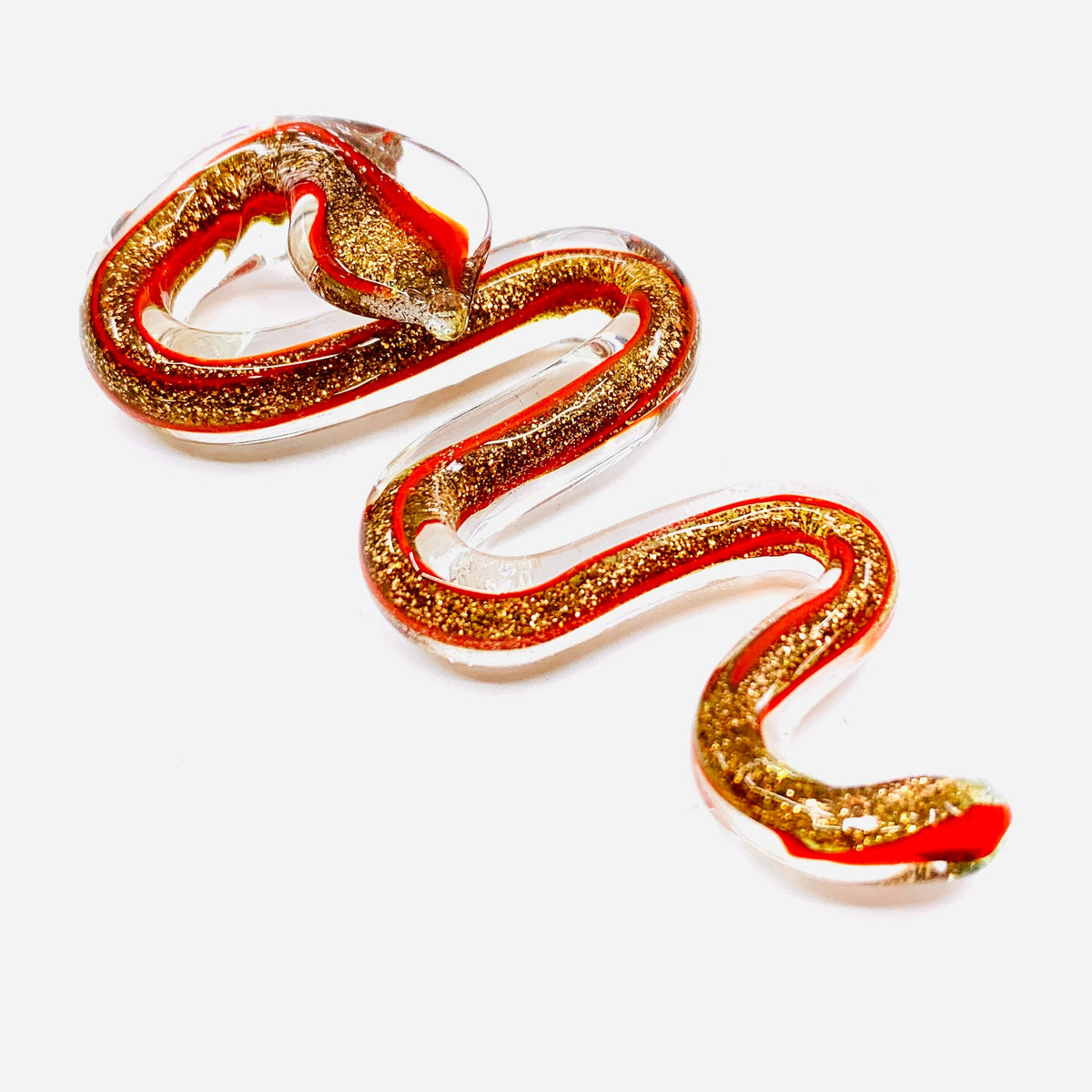 Glitter Snake Miniature - Red and Gold 