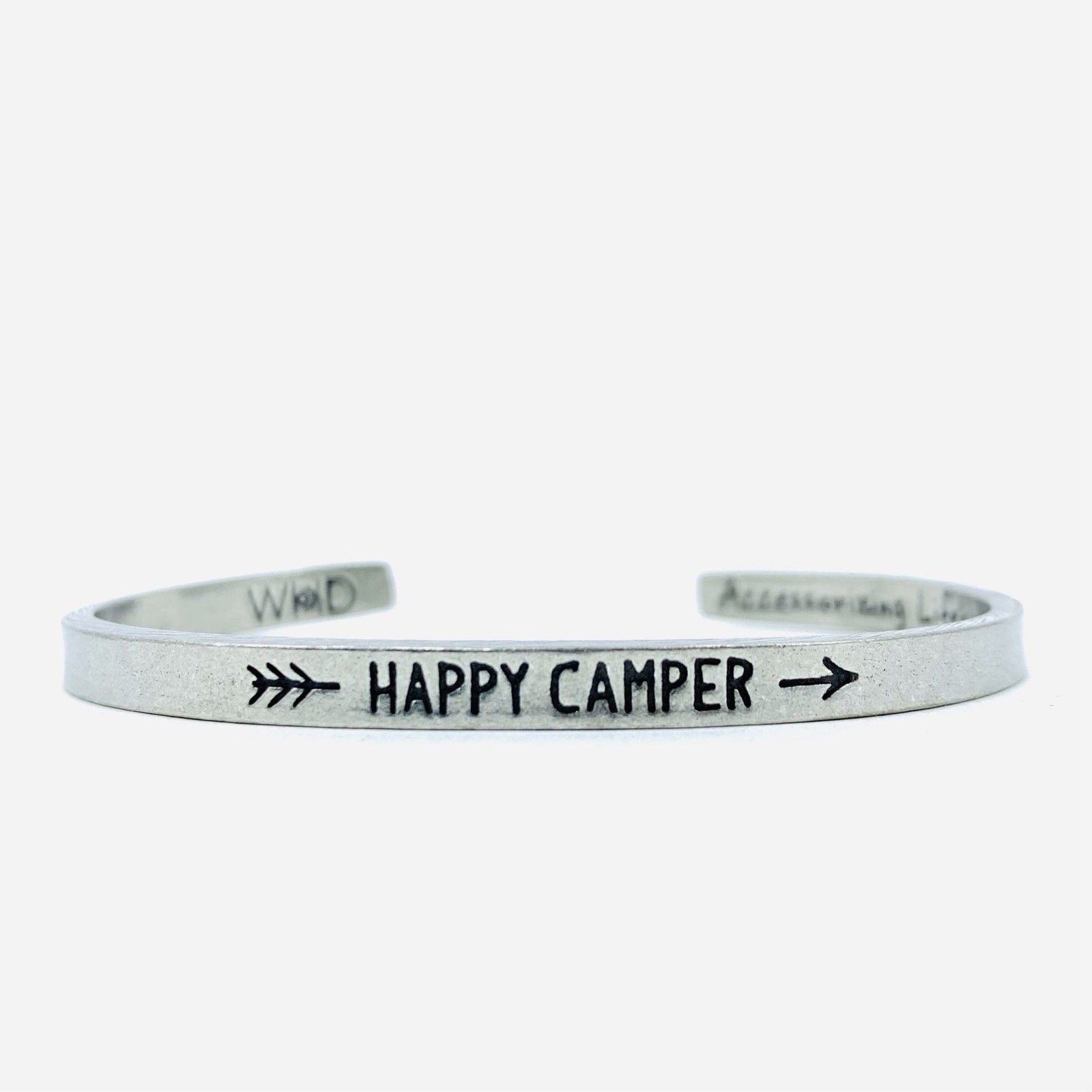 Pewter Cuff Bracelet, Happy Camper Jewelry Whitney Howard Designs 