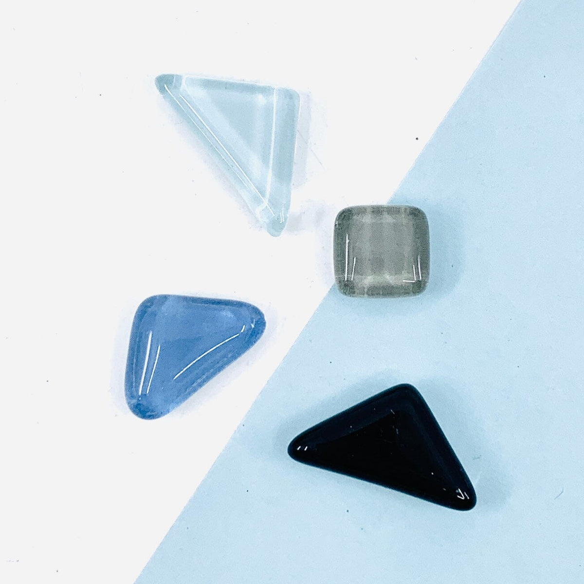 Recycled Glass Magnets Miniature - Blue 