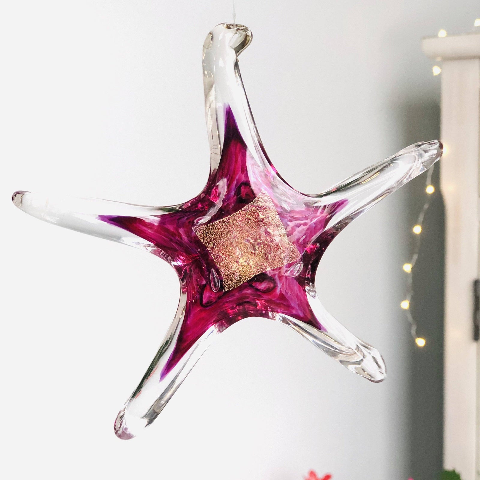 June Birthstone Hanging Star Luke Adams Glass Blowing Studio 