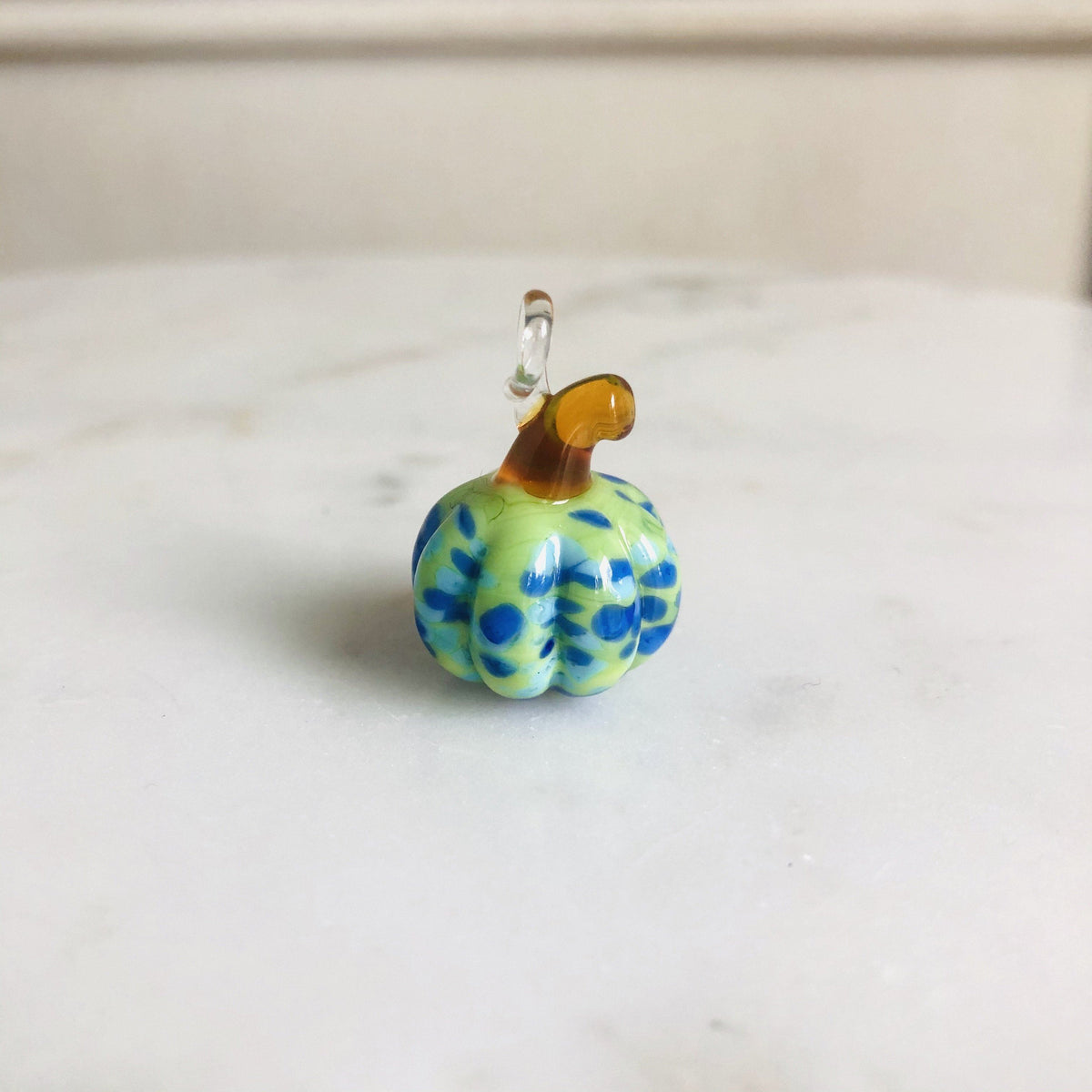 Even Tinier Tiniest Glass Pumpkin Luke Adams Glass Blowing Studio Blueberry Patch 