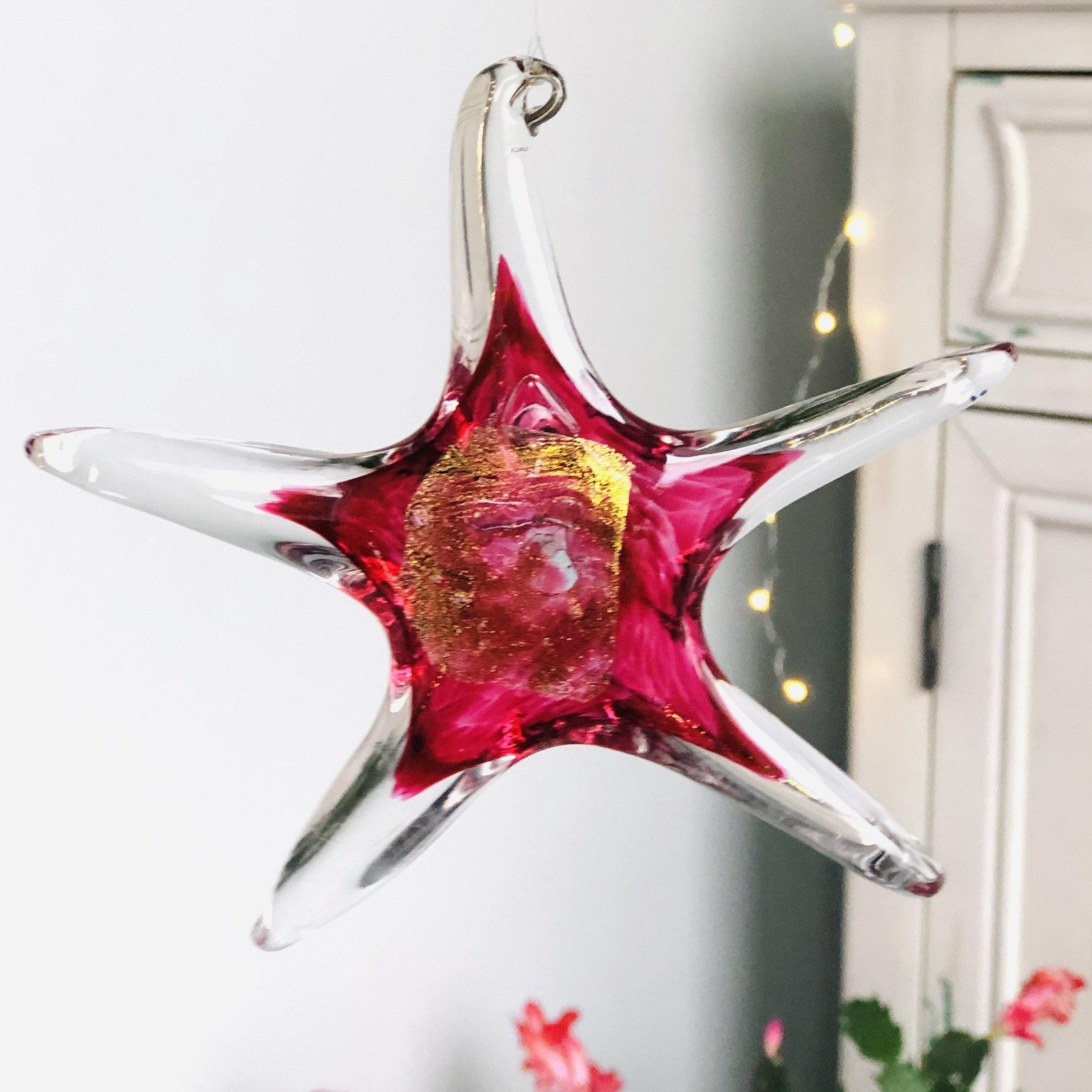 October Birthstone Hanging Star Luke Adams Glass Blowing Studio 