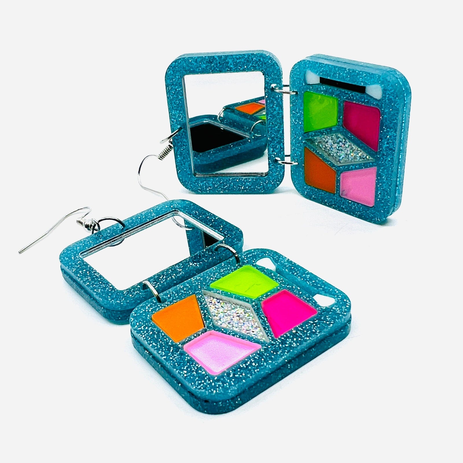 Acrylic Earrings, Make Up Palette Jewelry - 