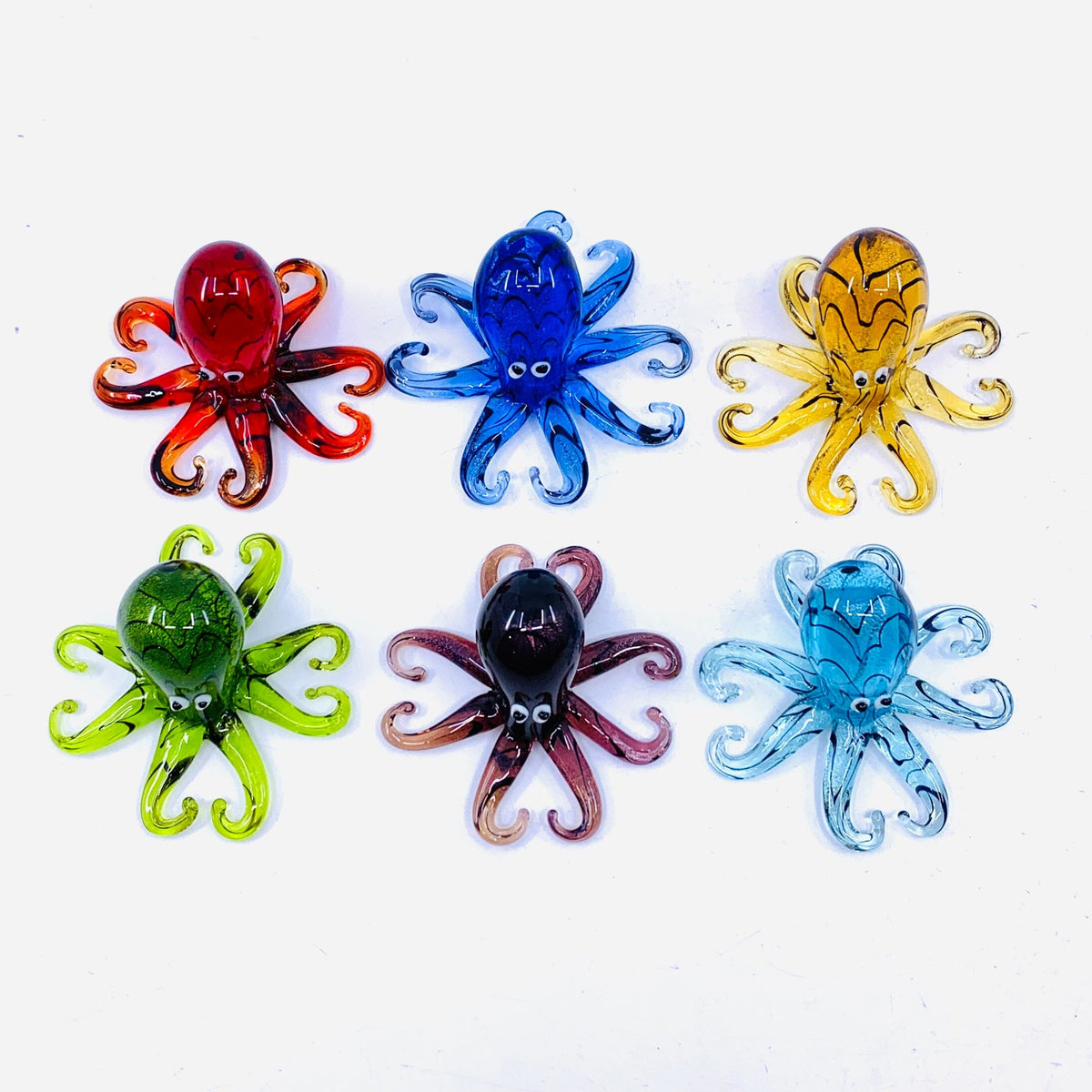 Glass Octopus, Red Miniature Chesapeake Bay 
