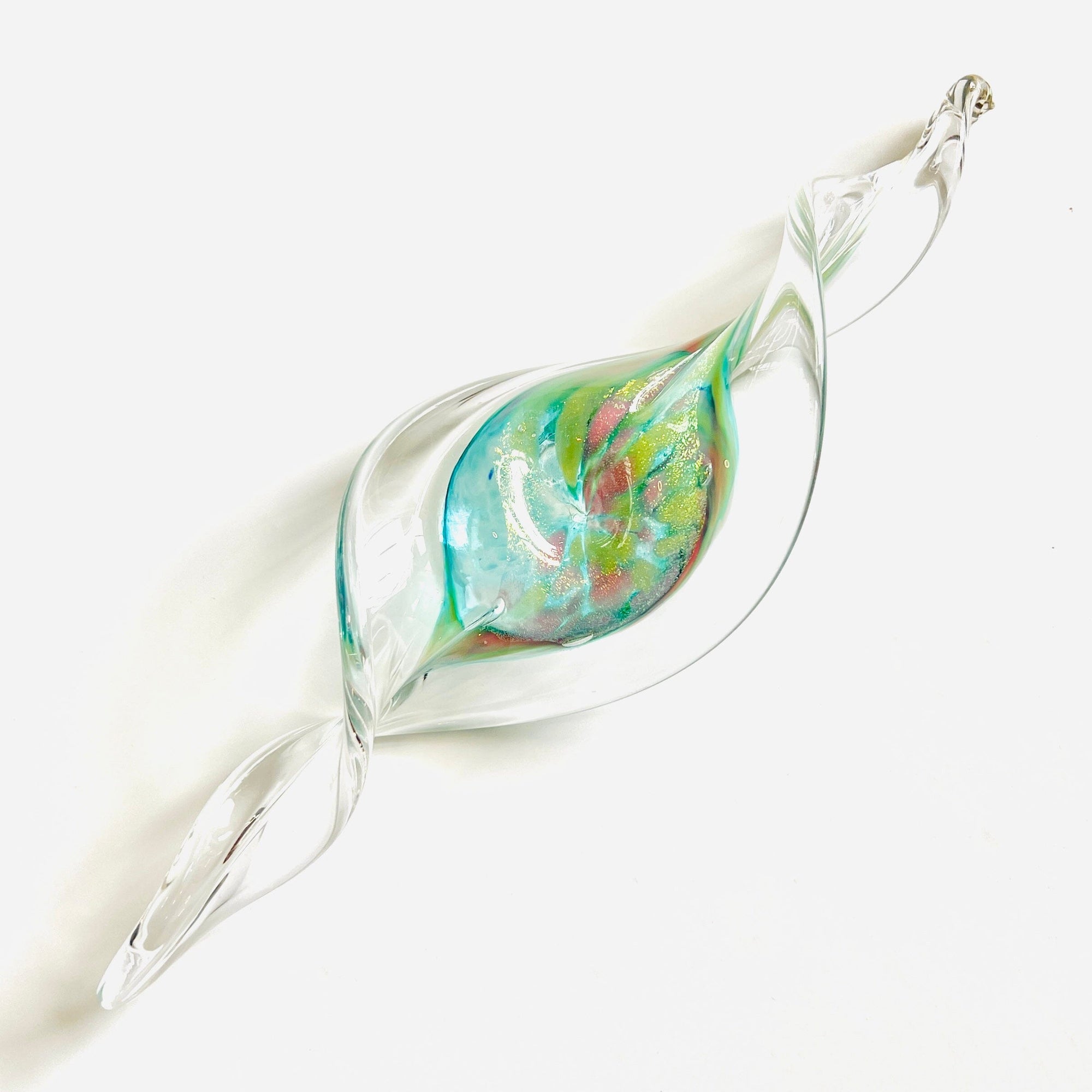 Spiral Ornament, Monet Suncatcher Luke Adams Glass Blowing Studio 