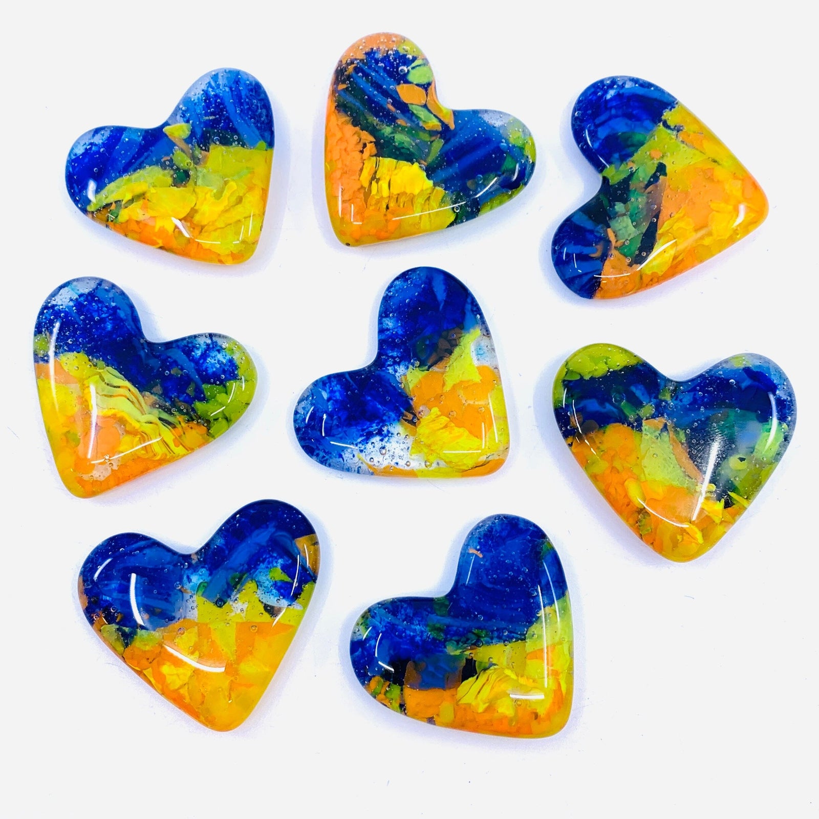Fused Pocket Heart, Ltd Edition Starry Night Miniature Jean 