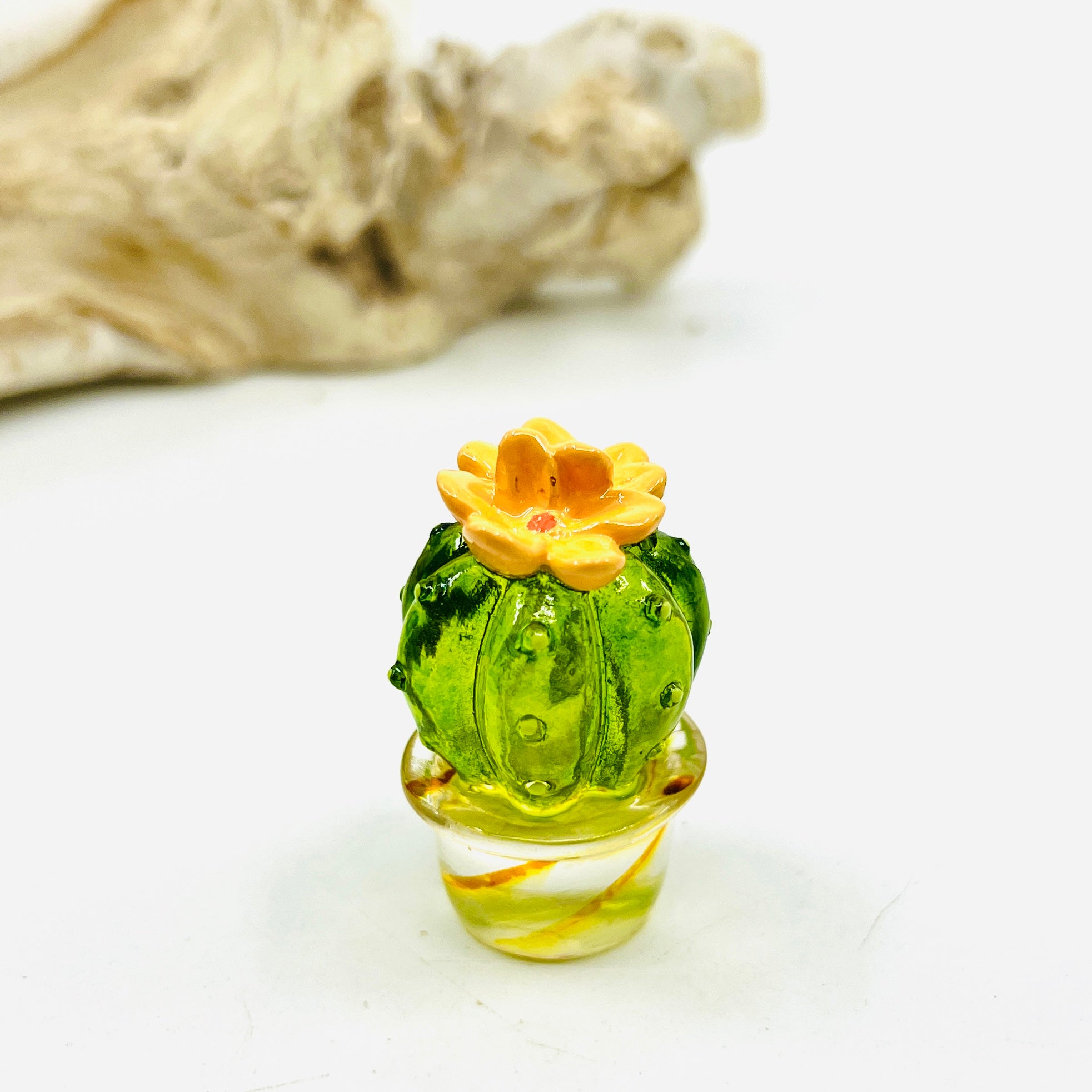 Glass Cactus Toupee Miniature - 