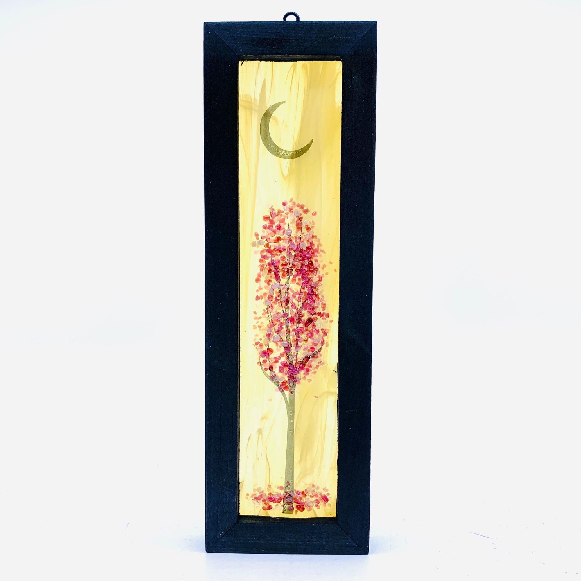 Fused Glass Tree of Life Shadow Box, Crescent Moon 6 Decor Glimmer Glass Gifts 