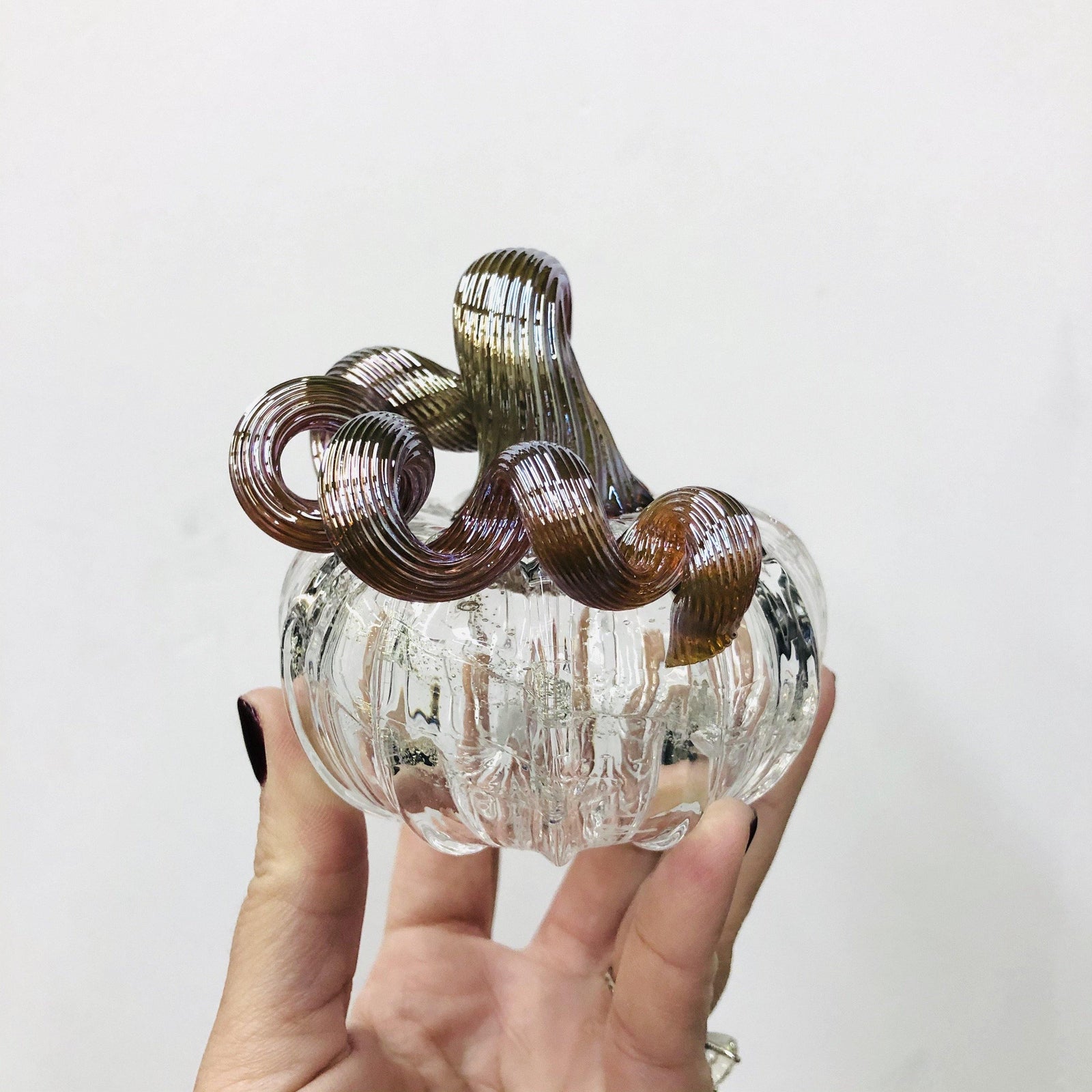 April Birthstone Pumpkin Luke Adams Glass Blowing Studio 