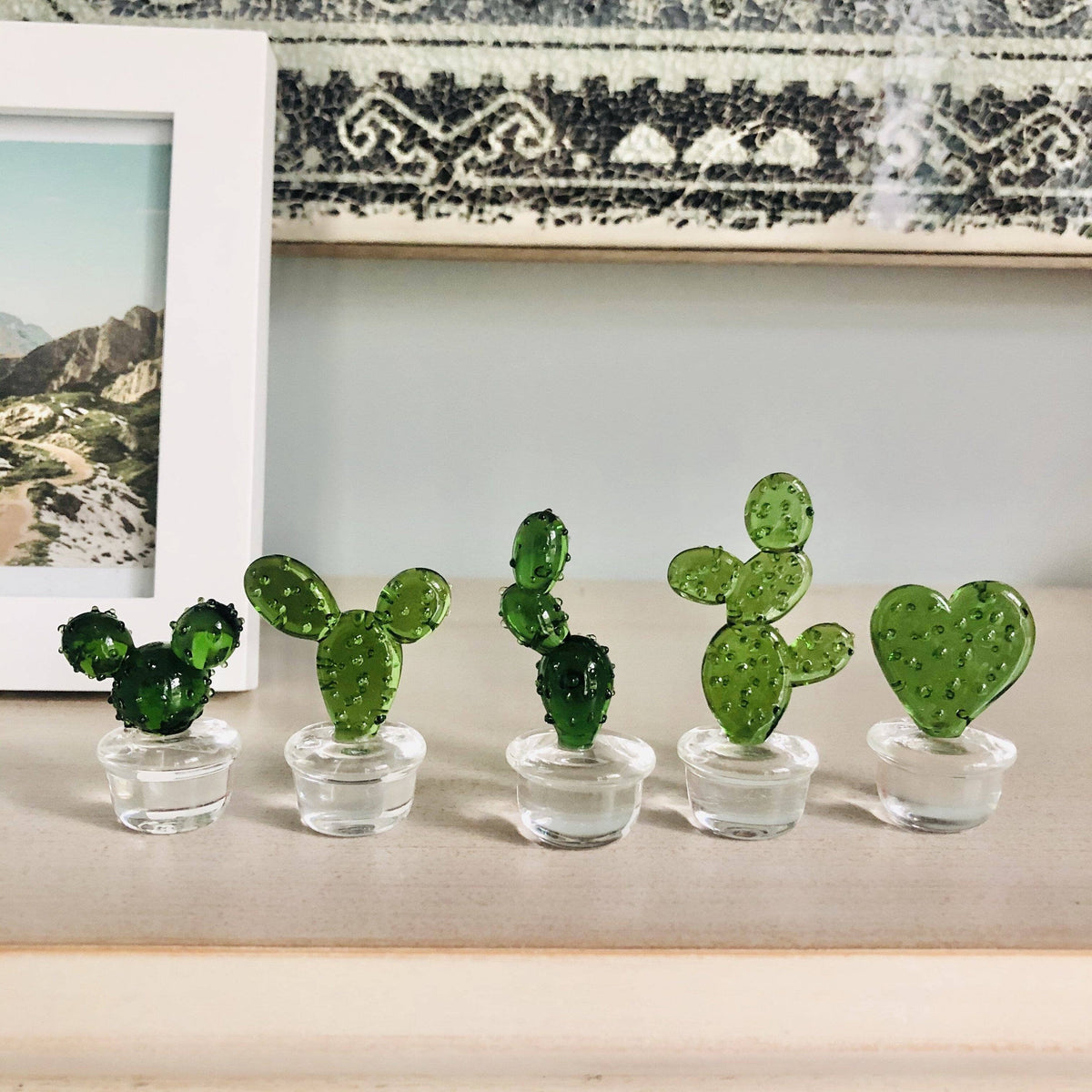 Glass Cactus Hugs Miniature - 