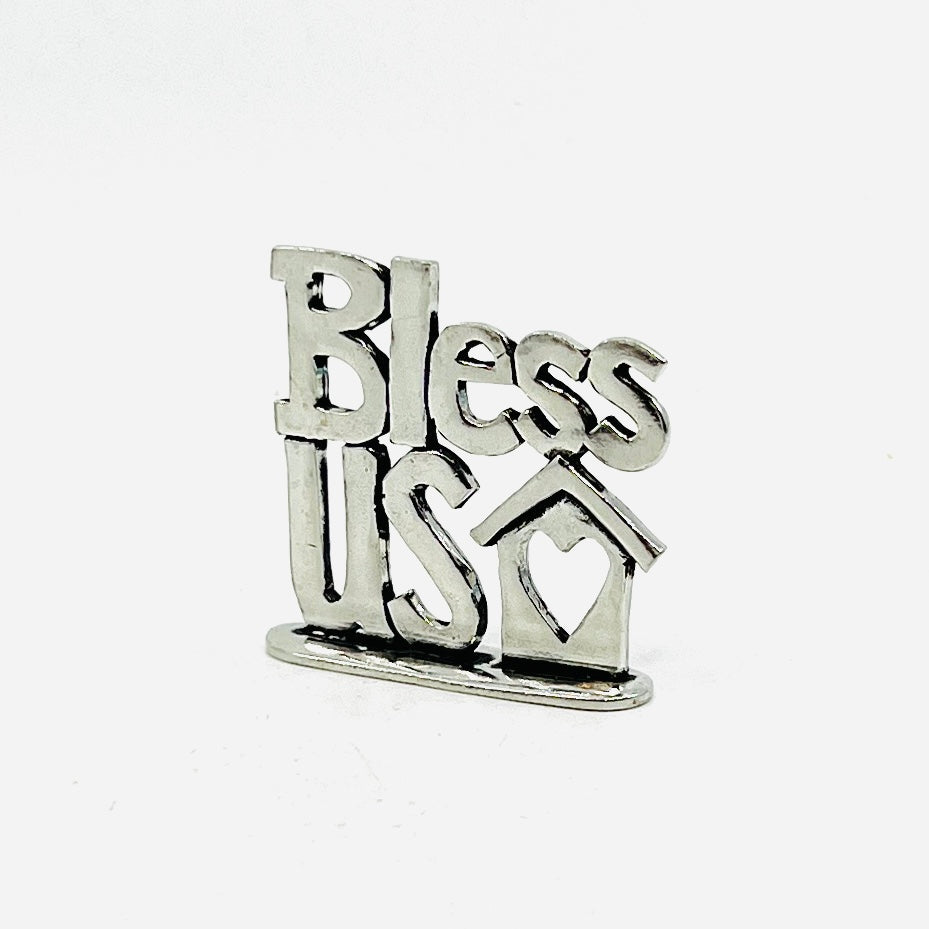 Pewter Tiny Plaque, Bless Us holiday Basic Spirit 