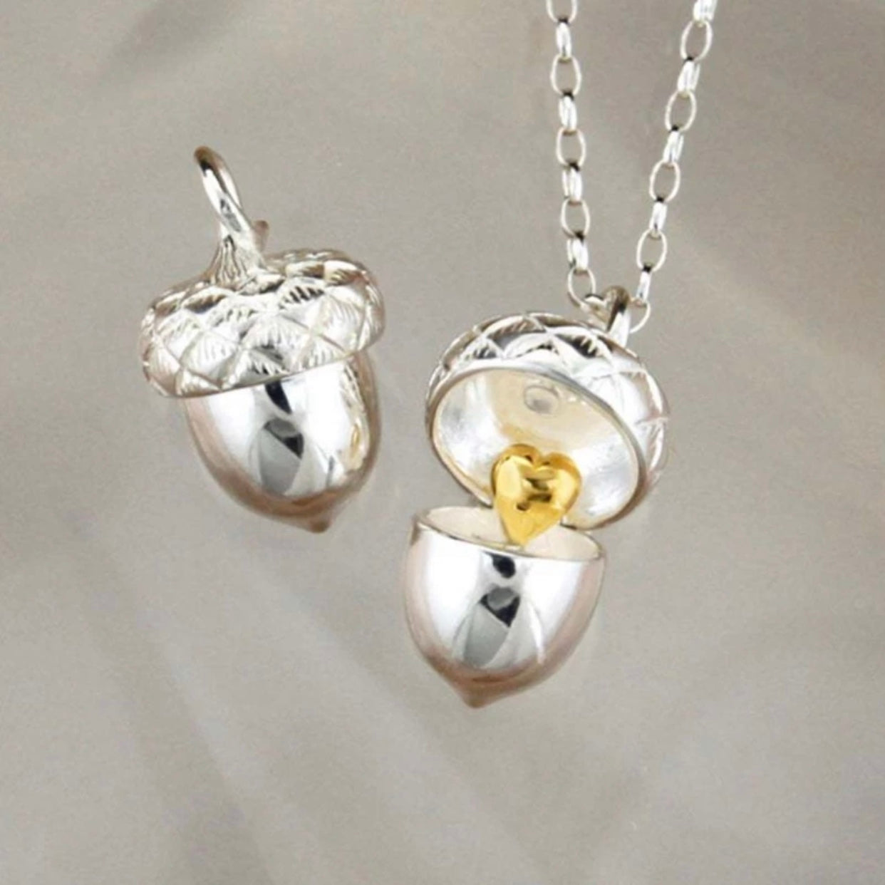 Fall Lover Acorn Necklace Jewelry - 