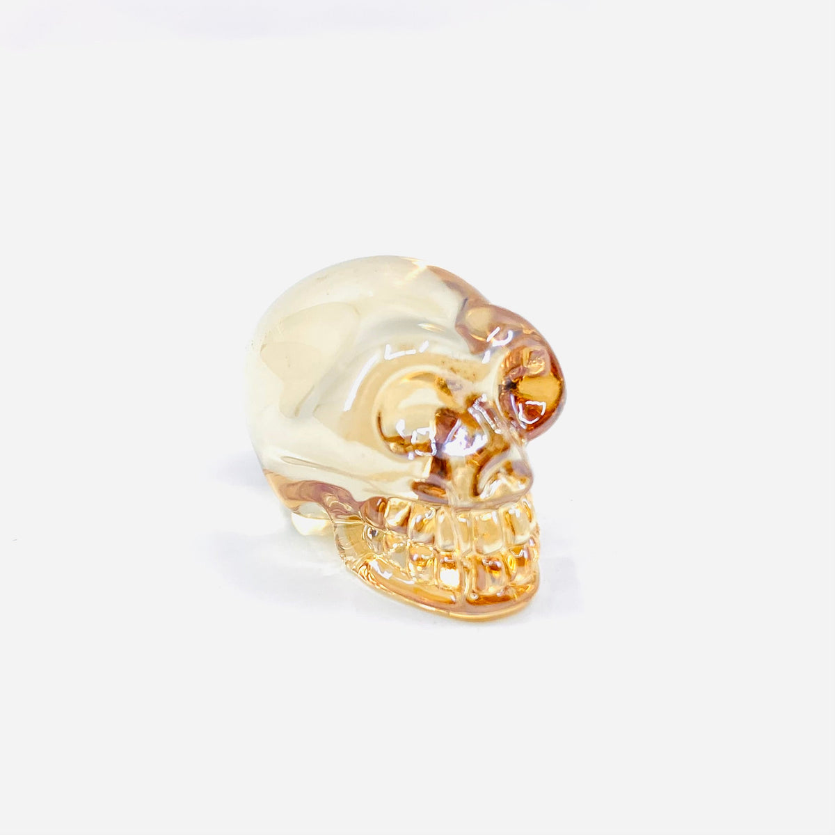Colorful Glass Skulls Manufactured Overseas Golden 