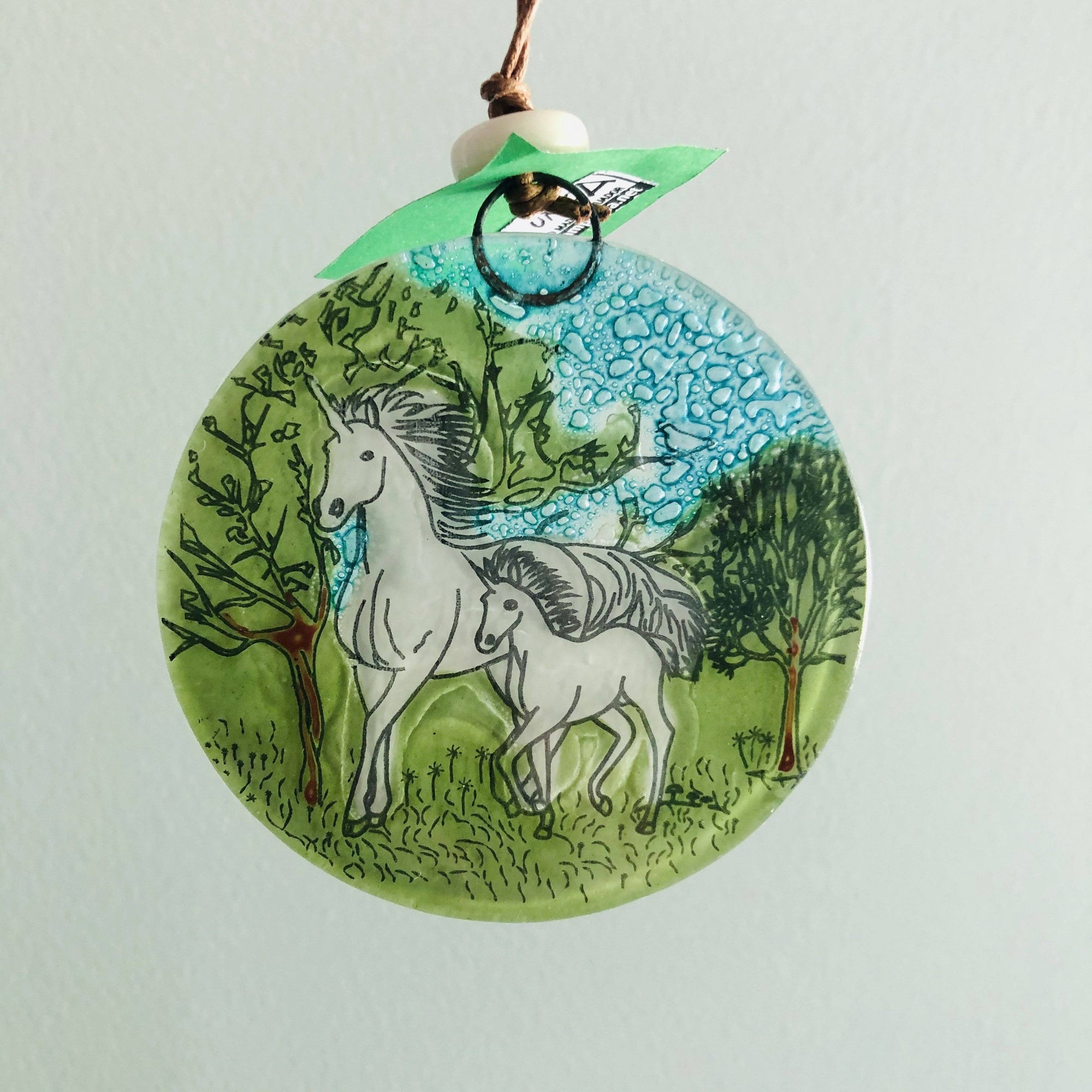 Fair Trade Ornament 159 Unicorns Luke Adams Glass Blowing Studio 