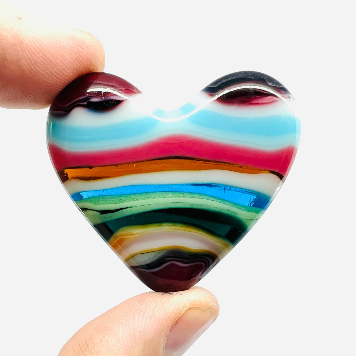 Fused Pocket Heart 202 Miniature Glimmer Glass Gifts 