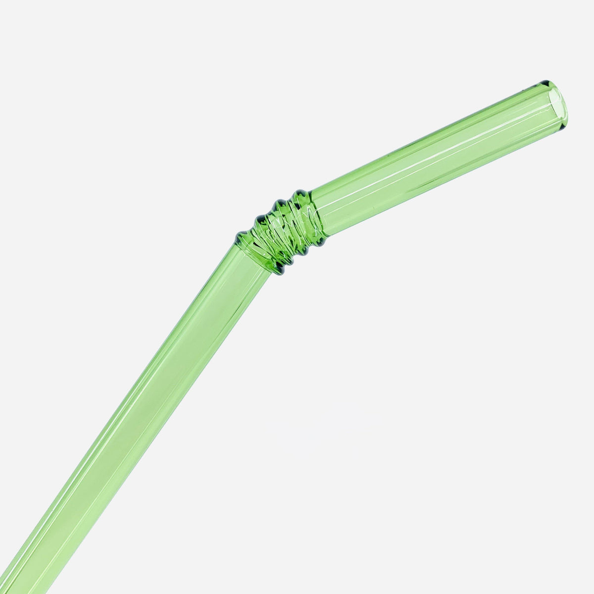 Green Glass Straw