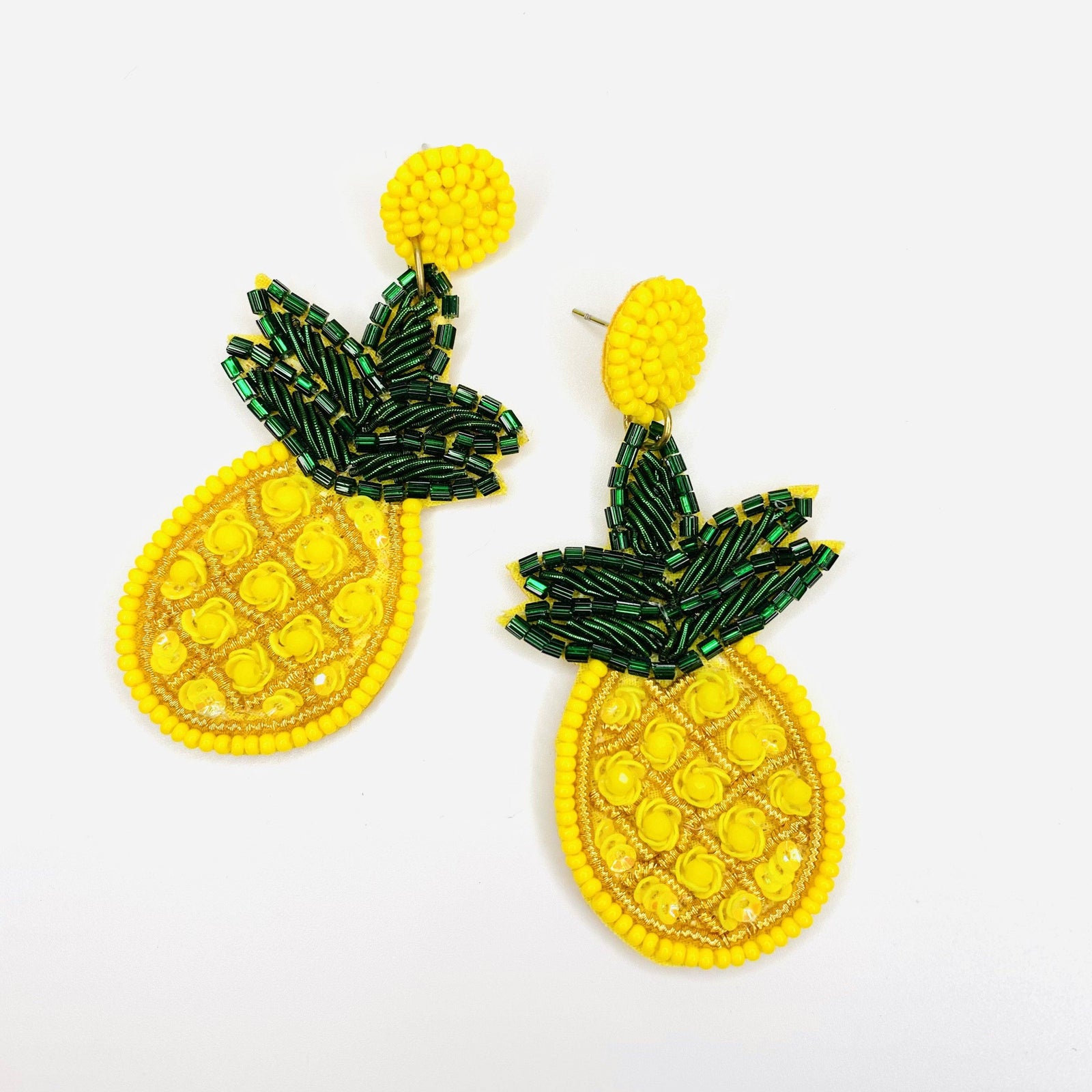 Beaded Earring, Pineapple Jewelry Cloie NY 