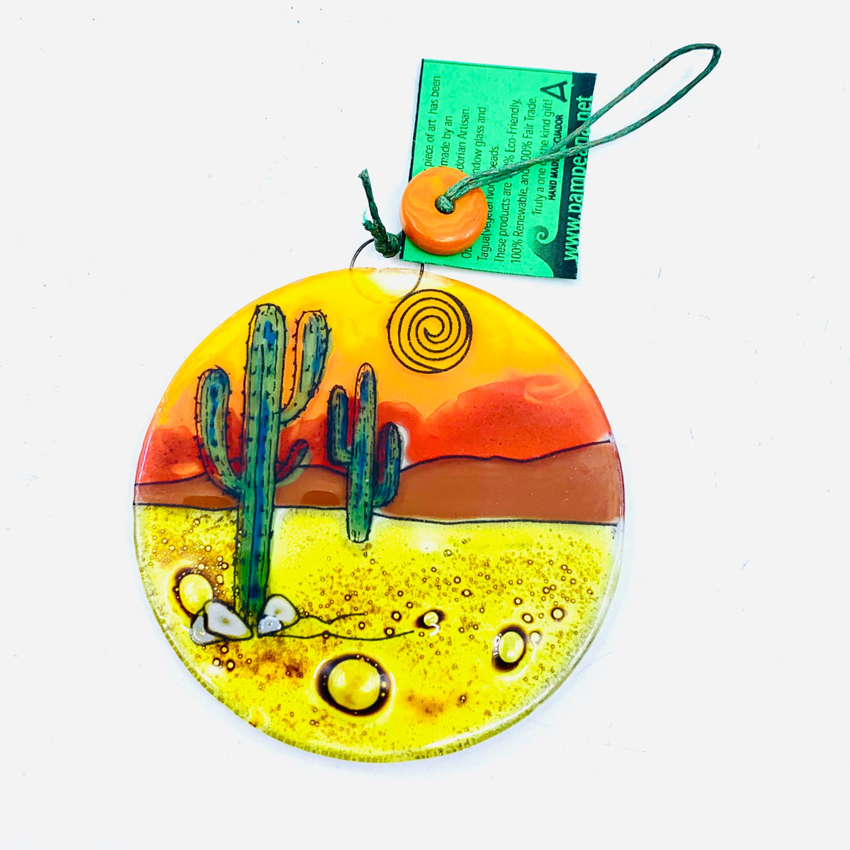 Fair Trade Ornament 156 Desert Cactus Ornament Pam Peana 