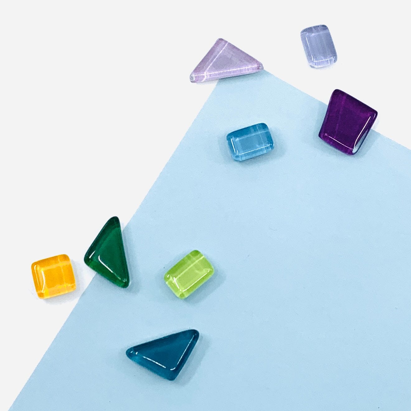 Recycled Glass Magnets Miniature - Yellow 