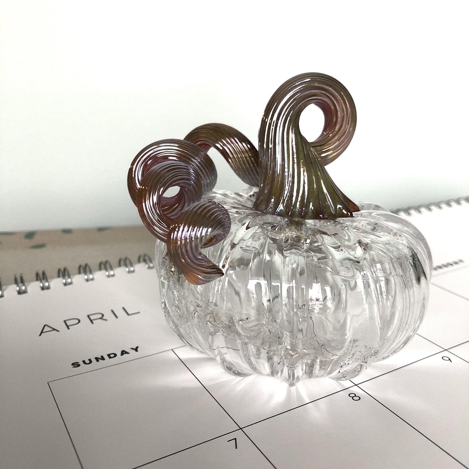 April Birthstone Pumpkin Luke Adams Glass Blowing Studio 