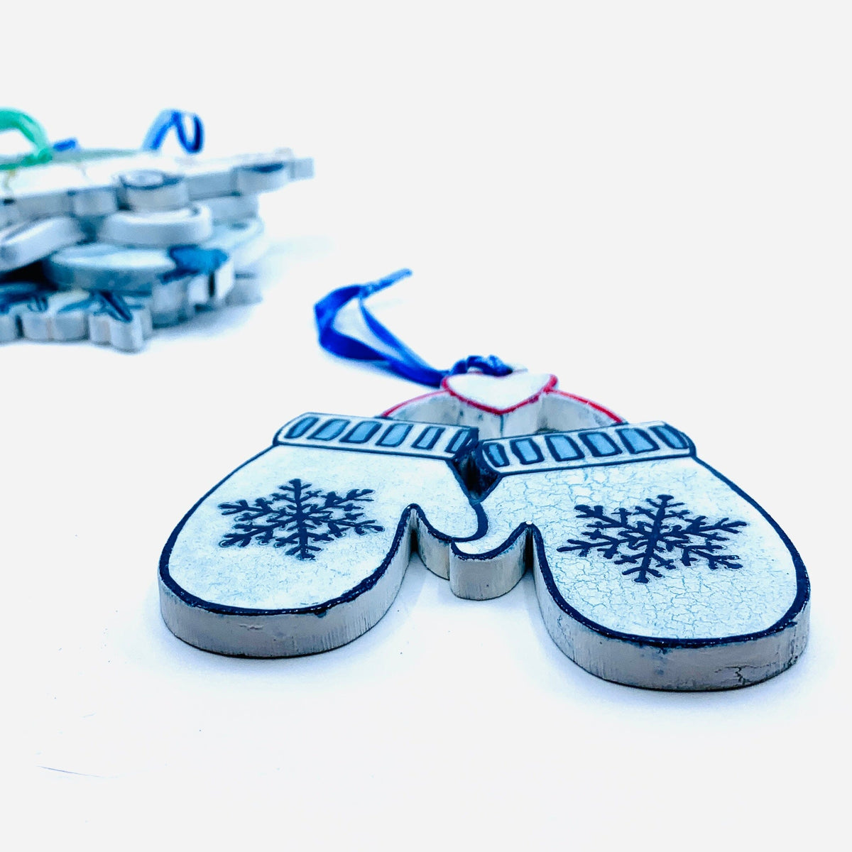 Recycled Wood Ornament, Snowflake Ornament Pam Peana 